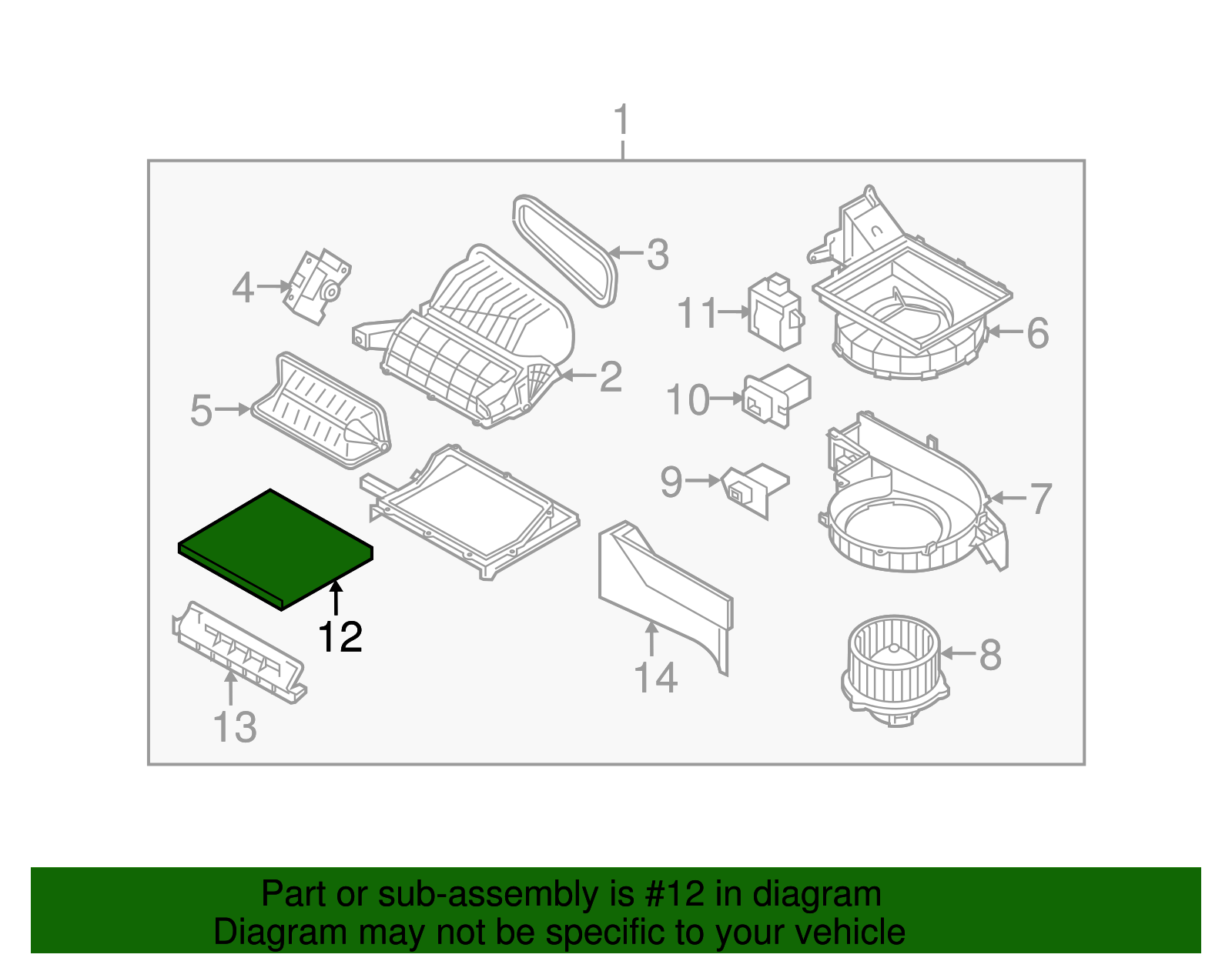 Cabin Air Filter - Kia (1UC79-AC001)