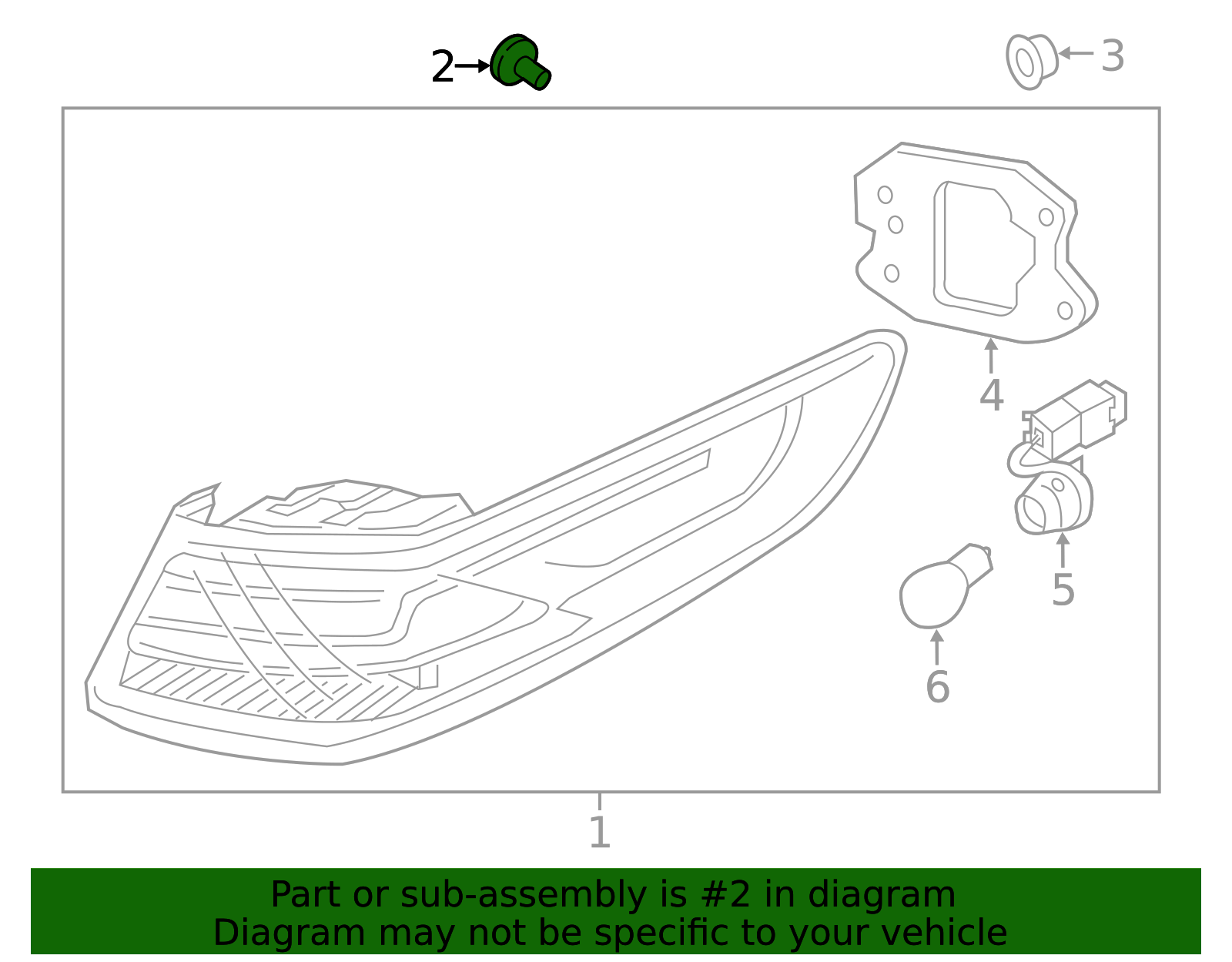 Tail Lamp Assembly Clip - Kia (92485-2H000)