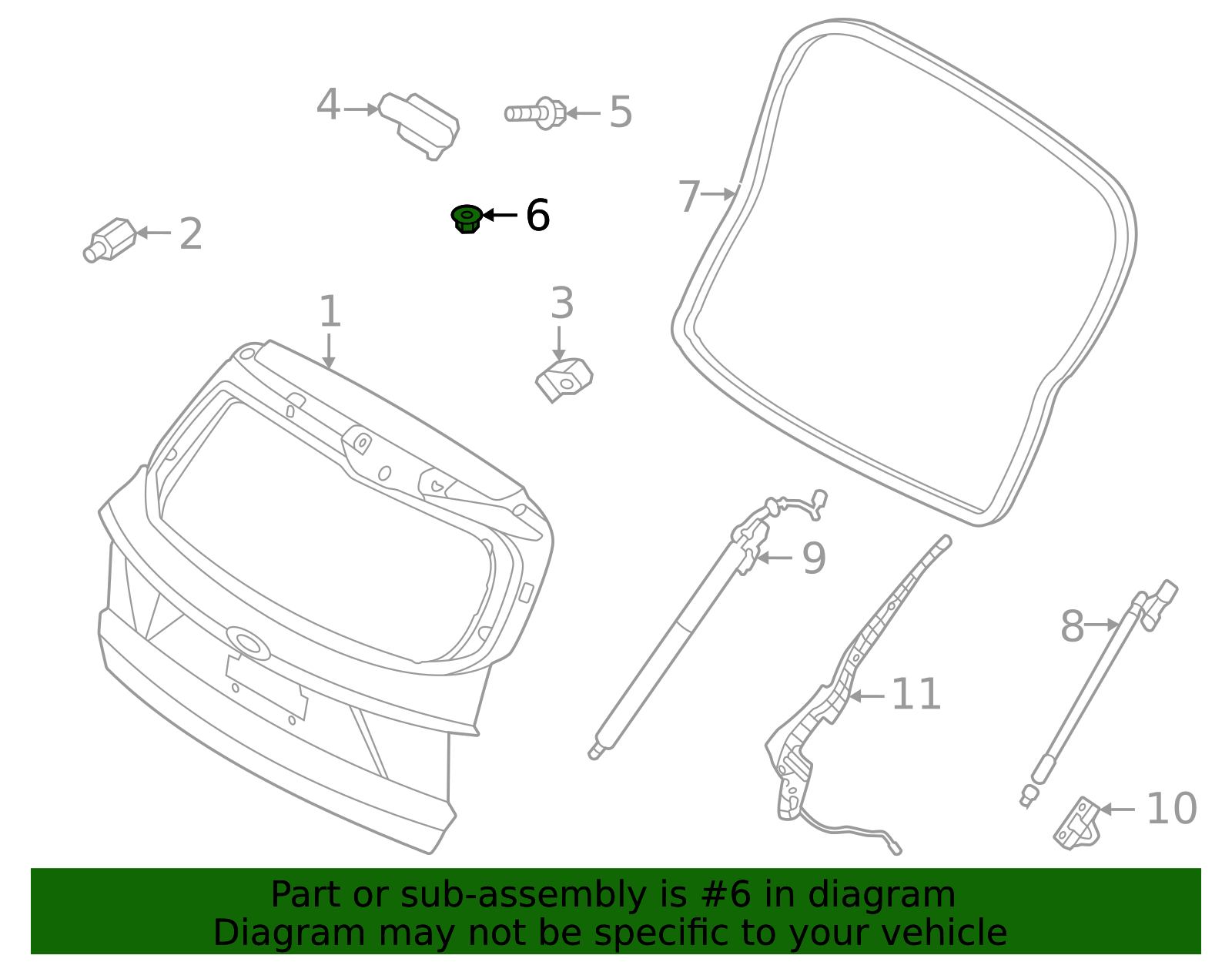 Hinge Nut - Kia (0K9A0-52601)