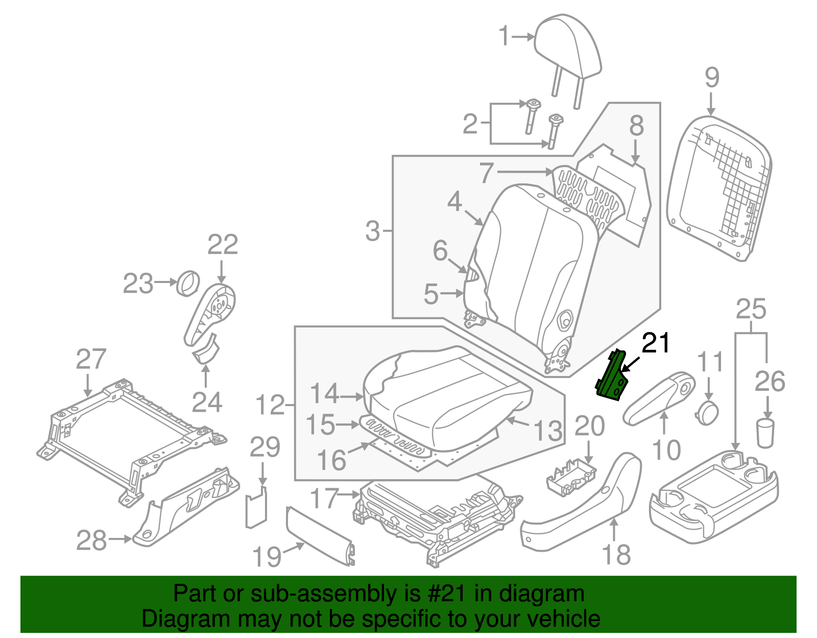 Recline Cover - Kia (88189-4D010CS)