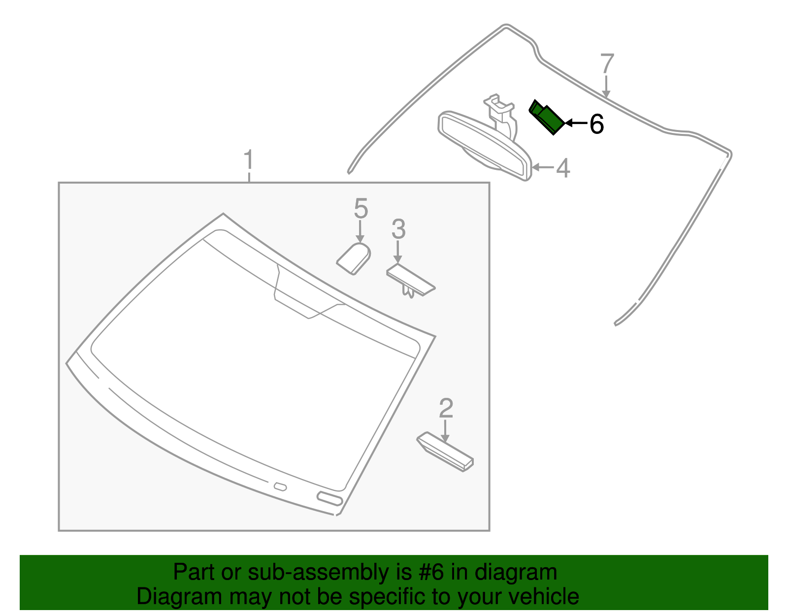 Mirror Inside Cover - Kia (85130-3R000)
