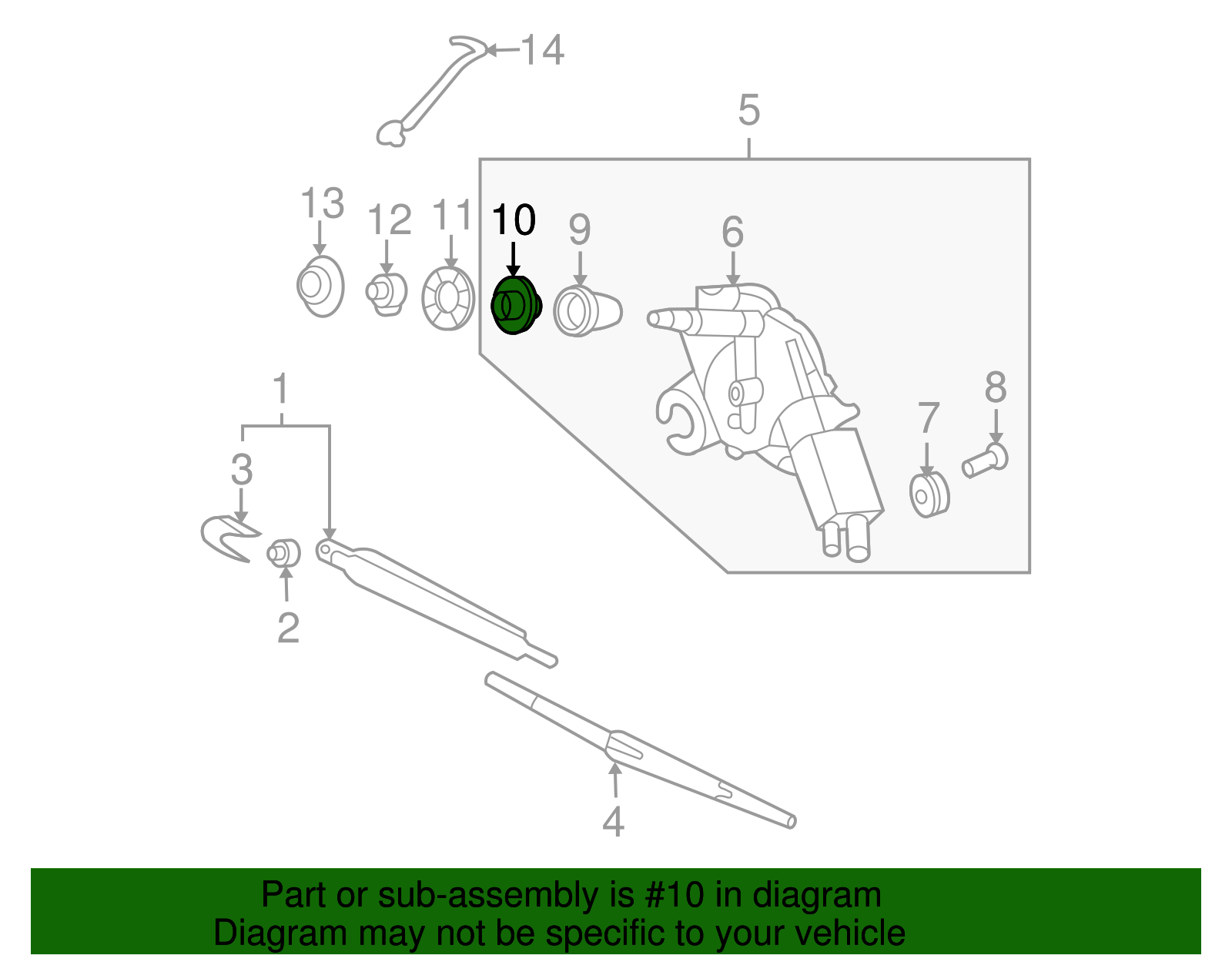 Wiper Motor Pad - Kia (98713-4D000)