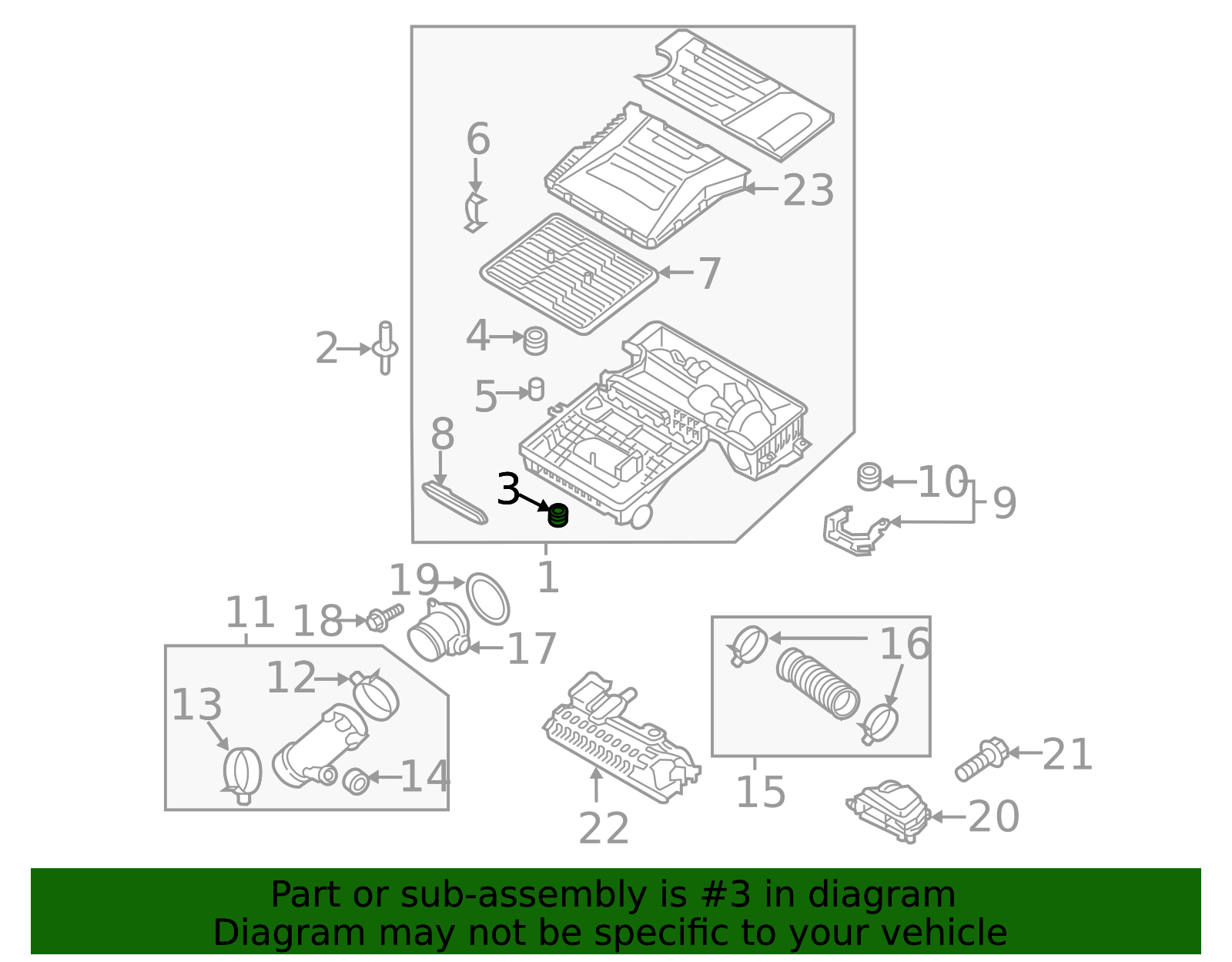 Air Cleaner Assembly Upper Insulator - Kia (28160-3B000)