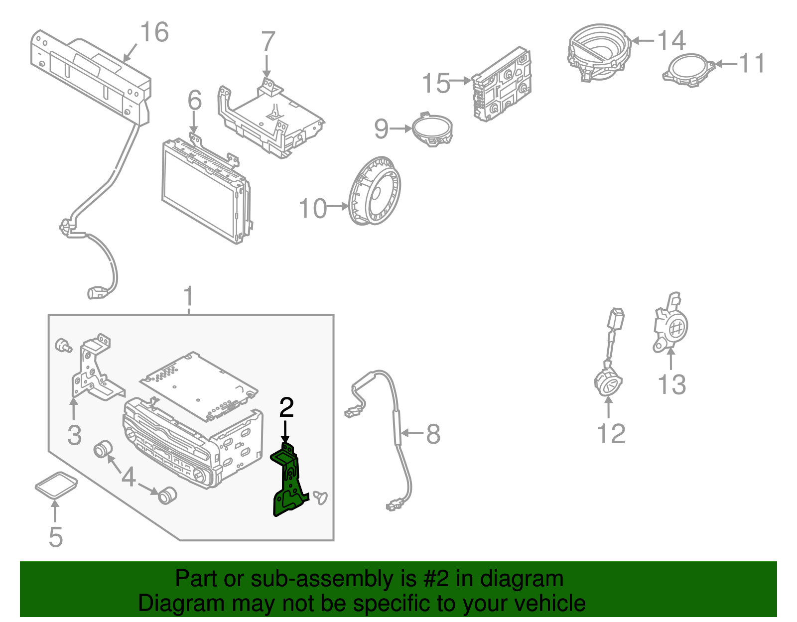 Radio Bracket - Kia (96176-3R105)