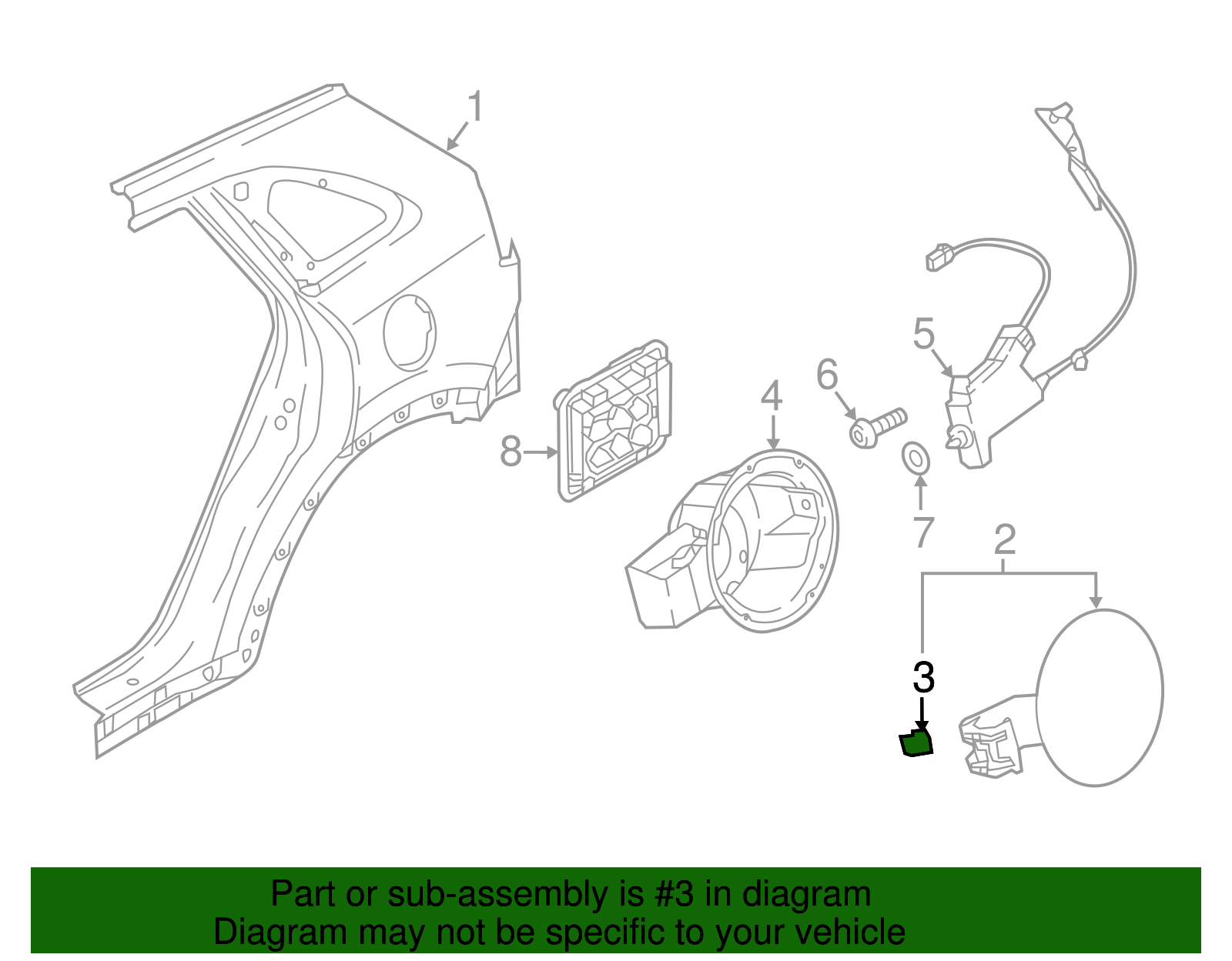 Fuel Door Spring - Kia (79553-29000)