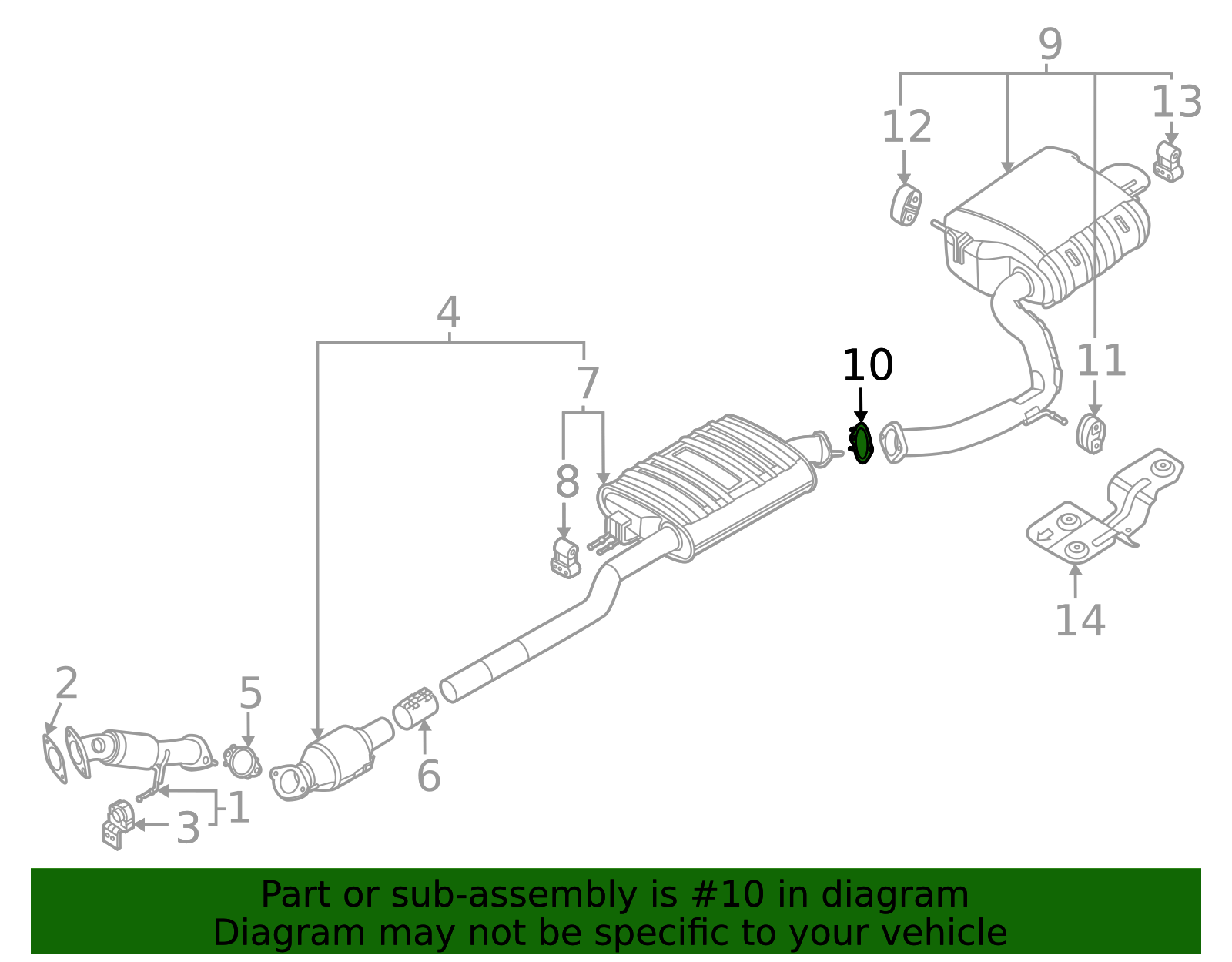 Rear Muffler Gasket - Kia (28751-3J000)