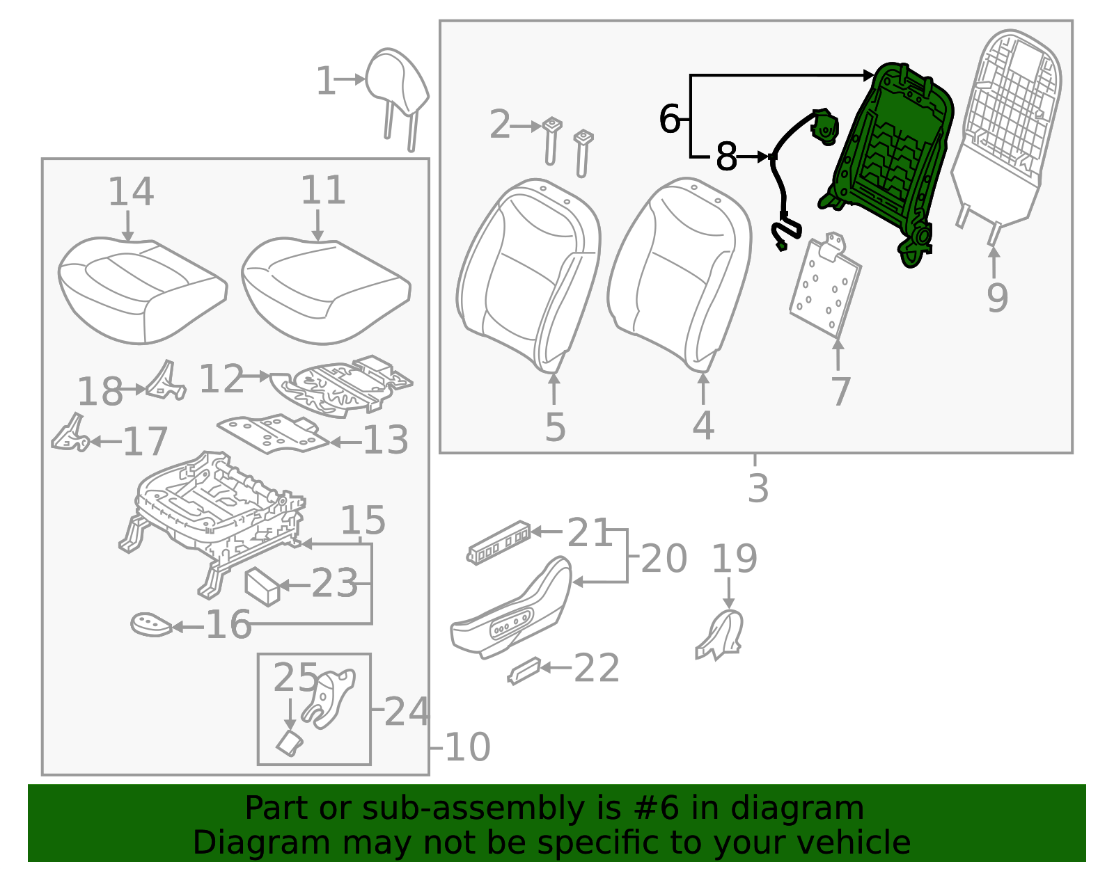 Seat Back Frame - Kia (88310-B2060)