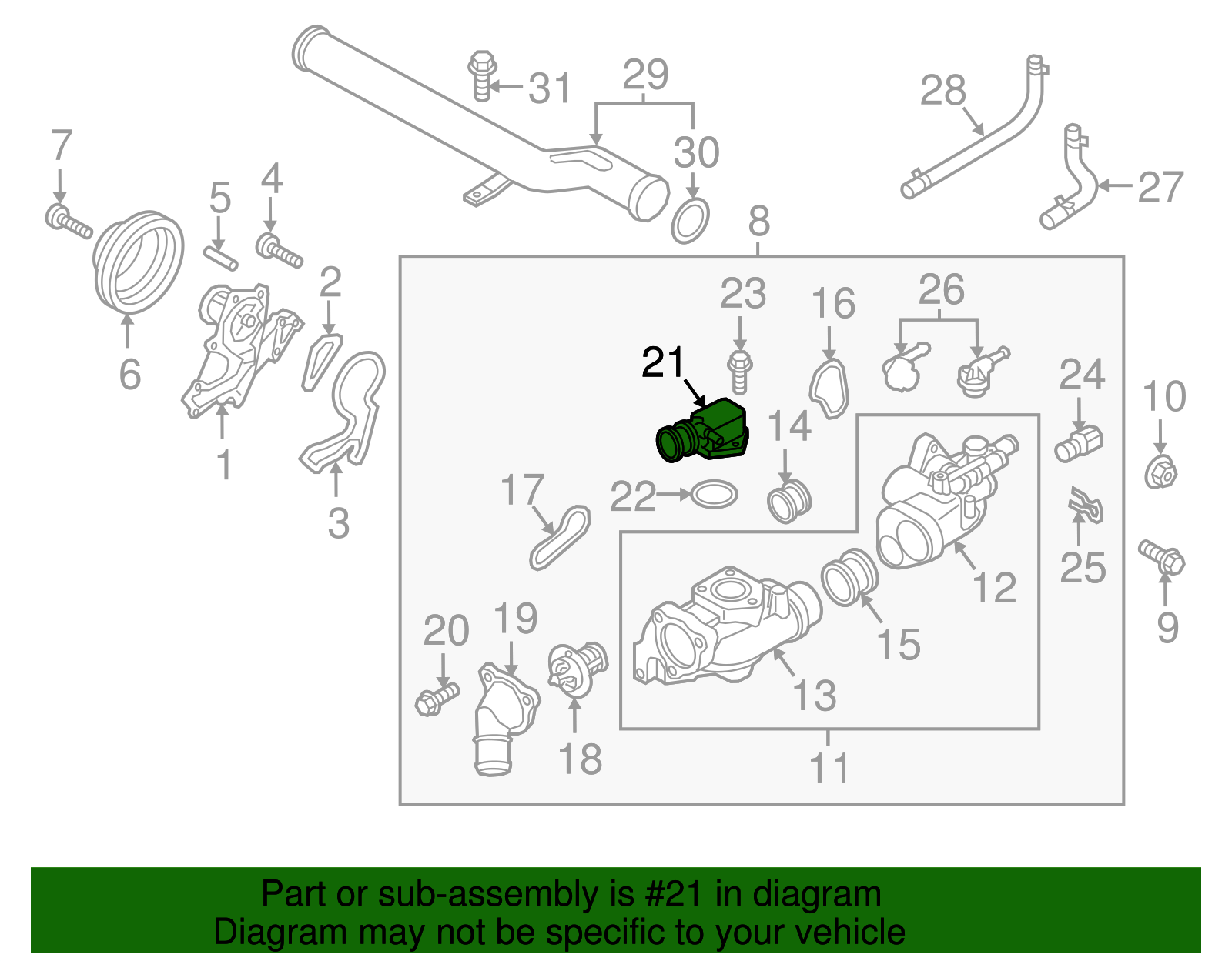 Water Outlet - Kia (25632-3CAA0)