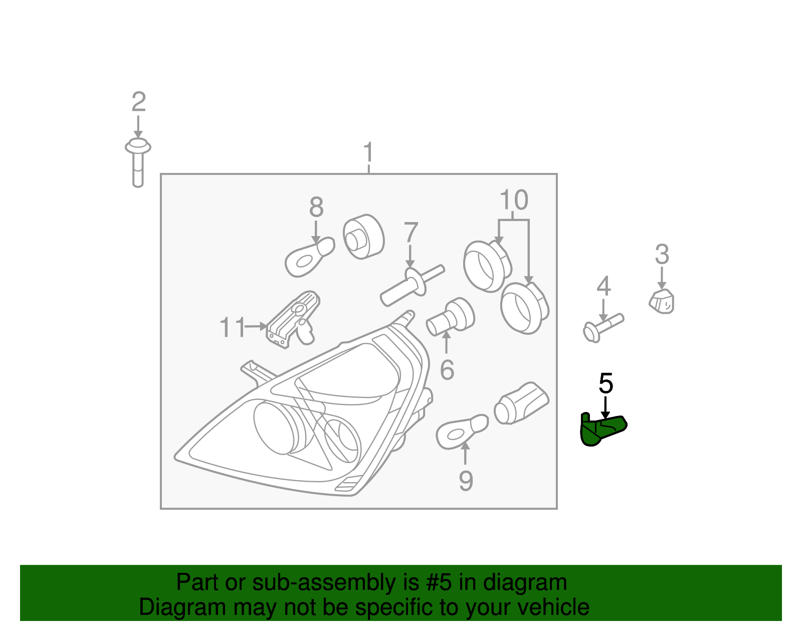 Headlamp Assembly Guide - Kia (92192 4D000)