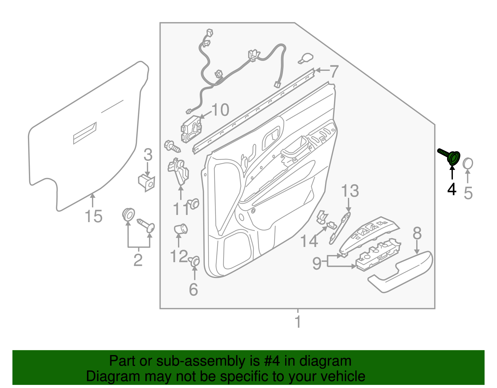 Door Trim Panel Grommet - Kia (82313-4D000)
