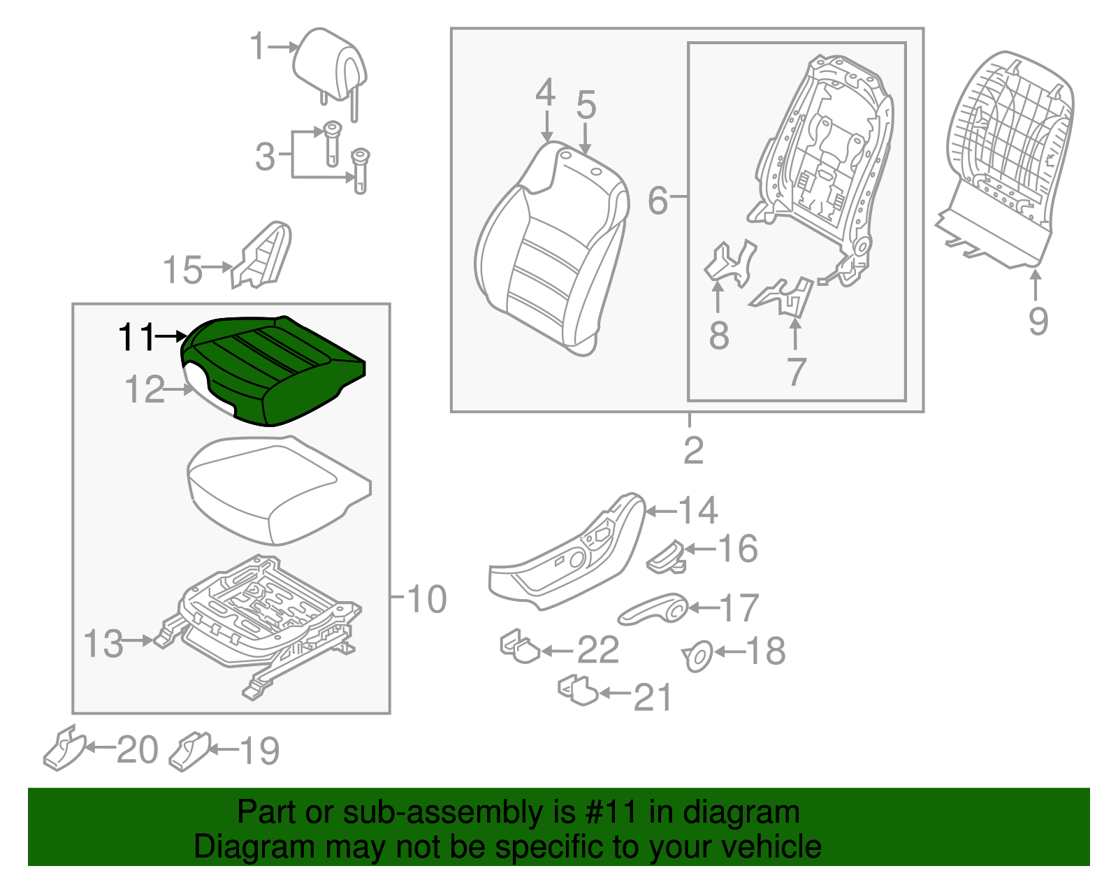 Cushion Cover - Kia (88160-C6000C62)