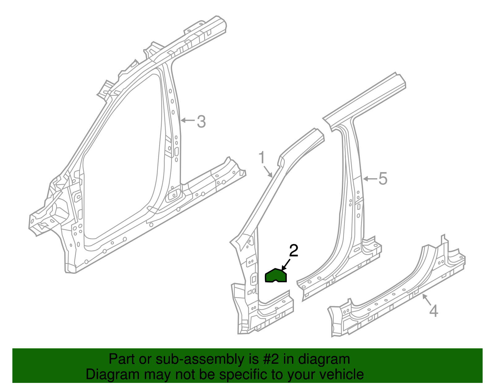 Hinge Pillar Lower Bracket - Kia (71137-2J000)