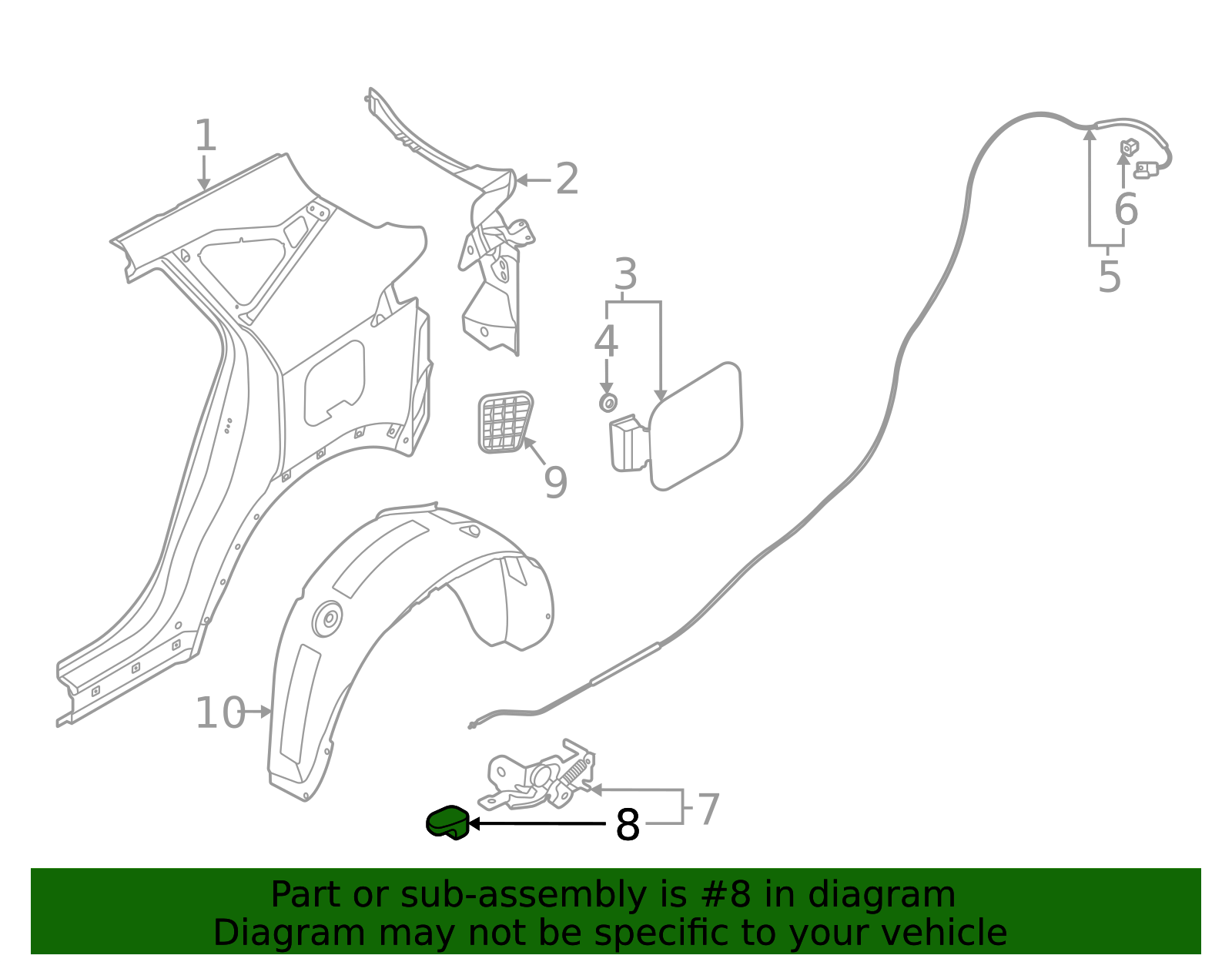 Release Lever Knob - Kia (81575 22000)