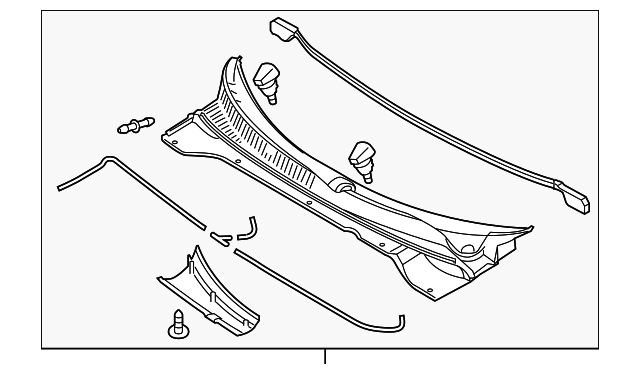 Cowl Grille - Kia (86150 B2000)