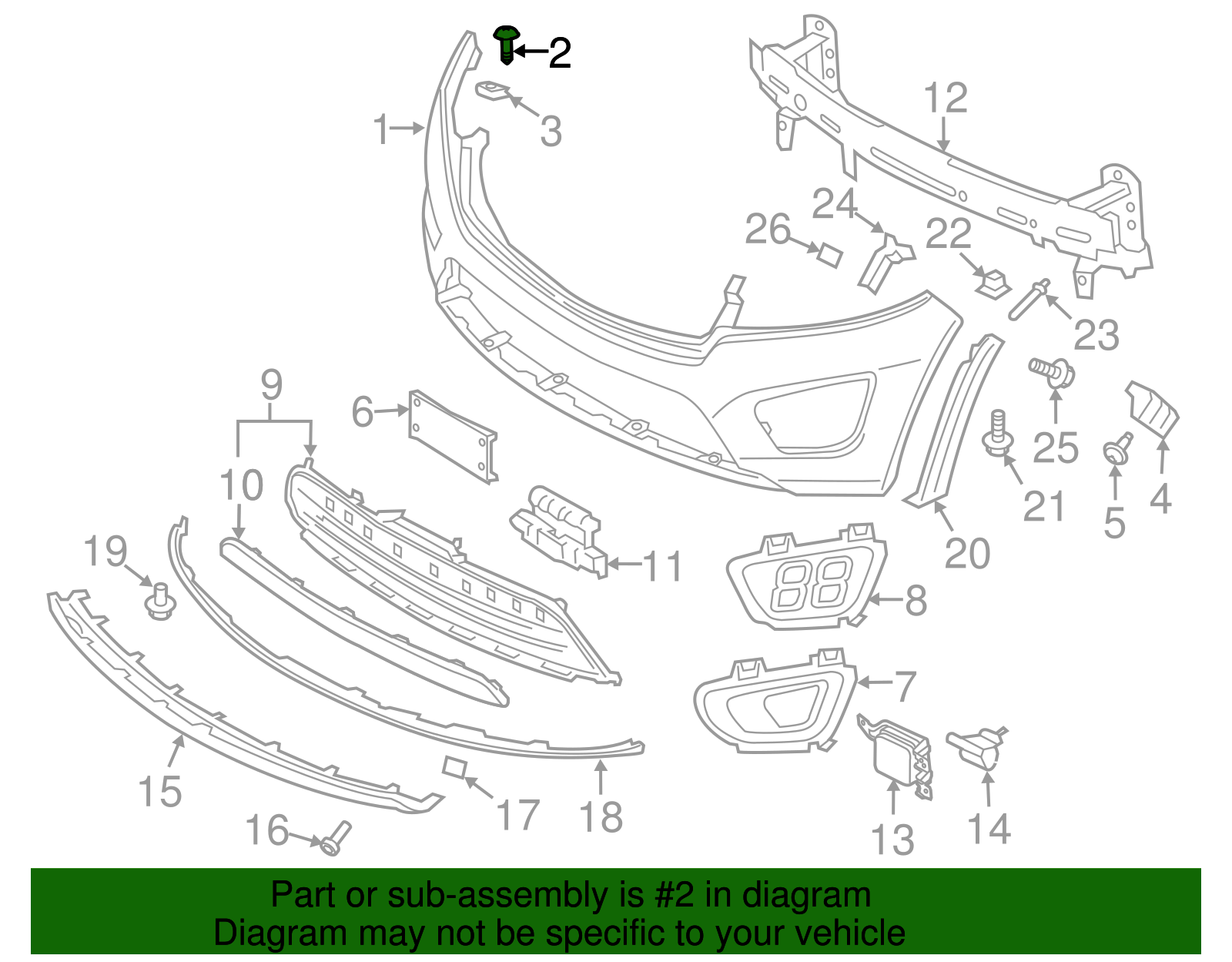 Bumper Cover Screw - Kia (12493-05257E)