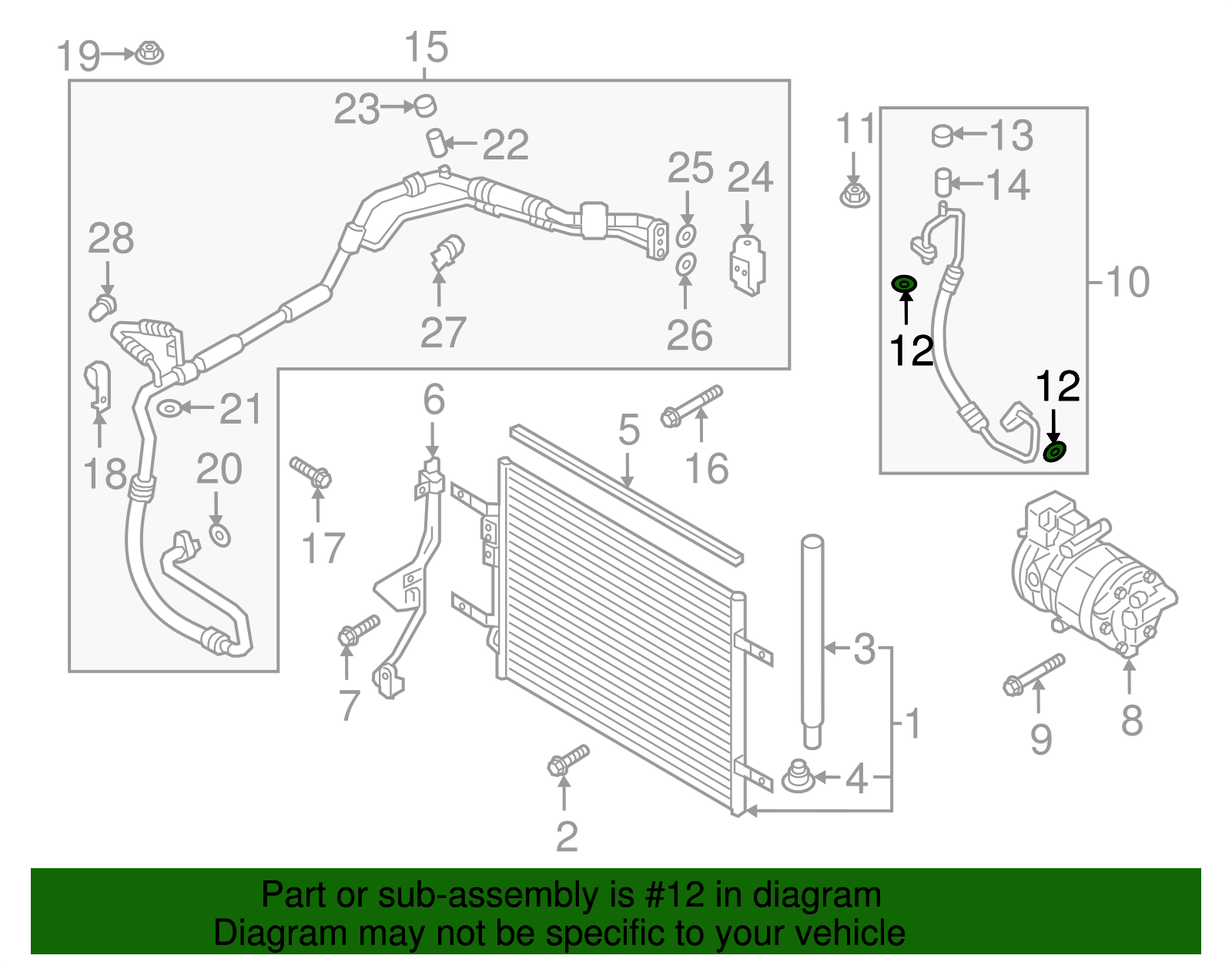 Discharge Hose O-Ring - Kia (97690-34350)