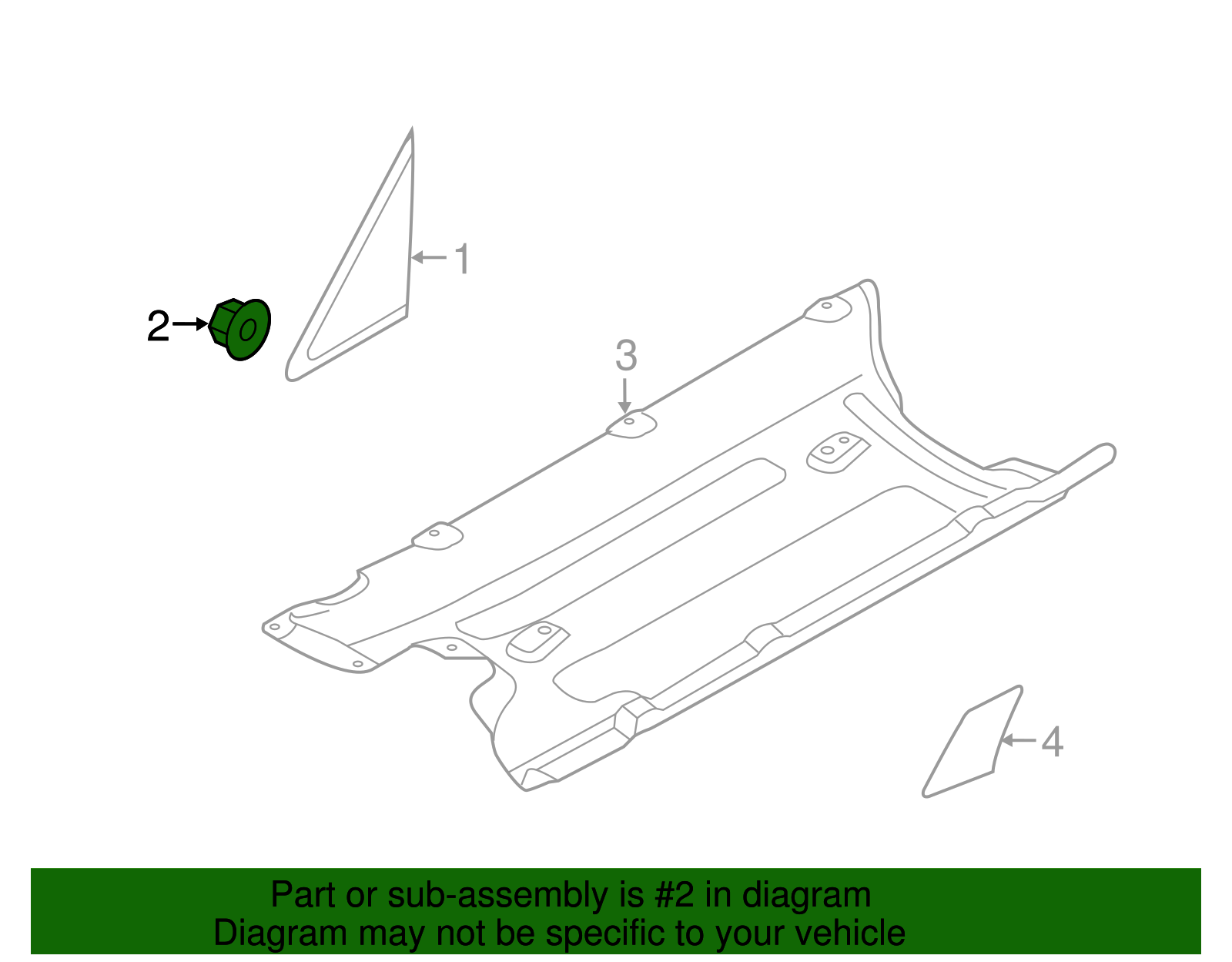 Quarter Glass Nut - Kia (92415-3M000)