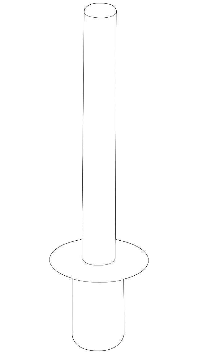Bumper Cover Reinforcement Rivet - Kia (14160-03130)