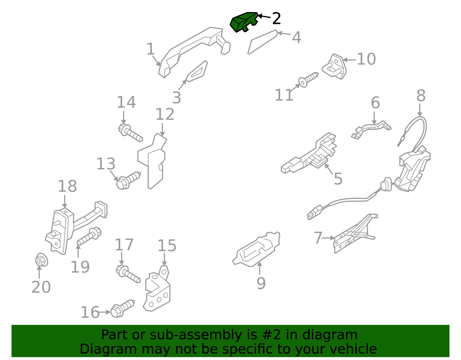 Exterior Door Handle Cover - Kia (82652-Q5050)