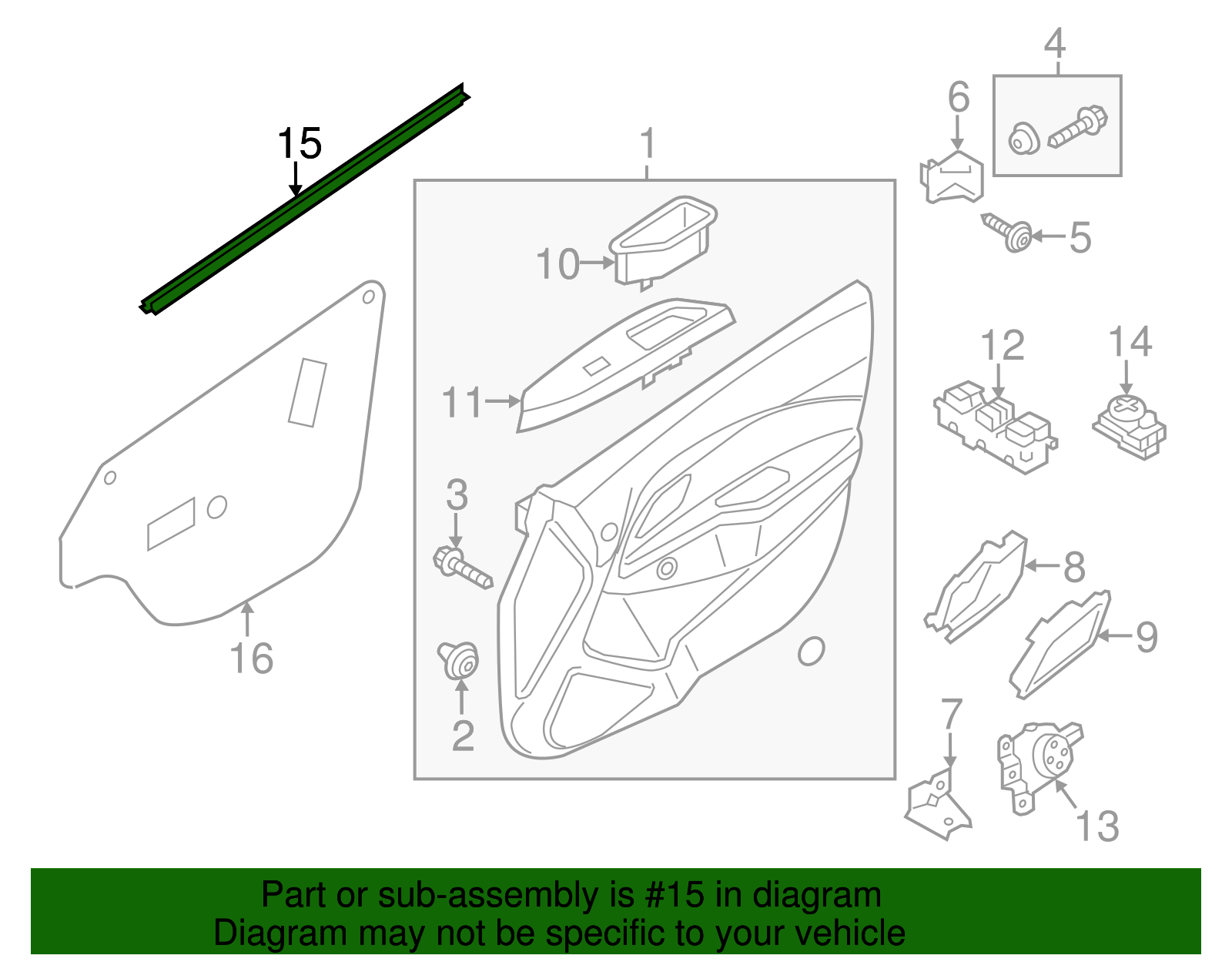 Belt Weather-Strip - Kia (82231-1W000)