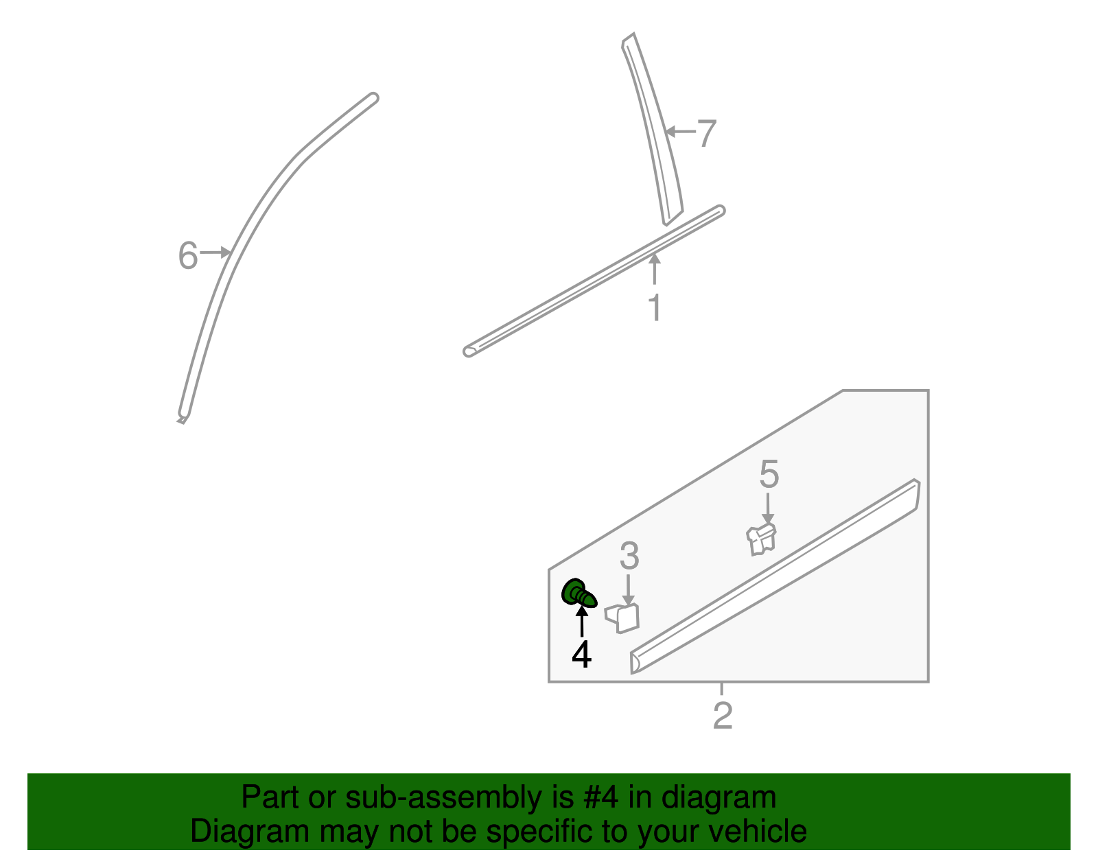 Body Side Molding Screw - Kia (12493-04147B)