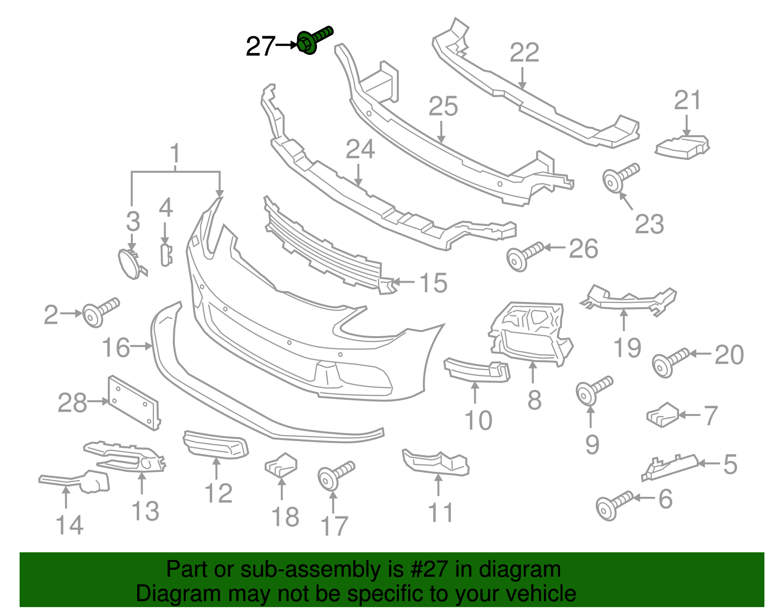 Impact Bar Bolt - Porsche (9A7-007-443-00)