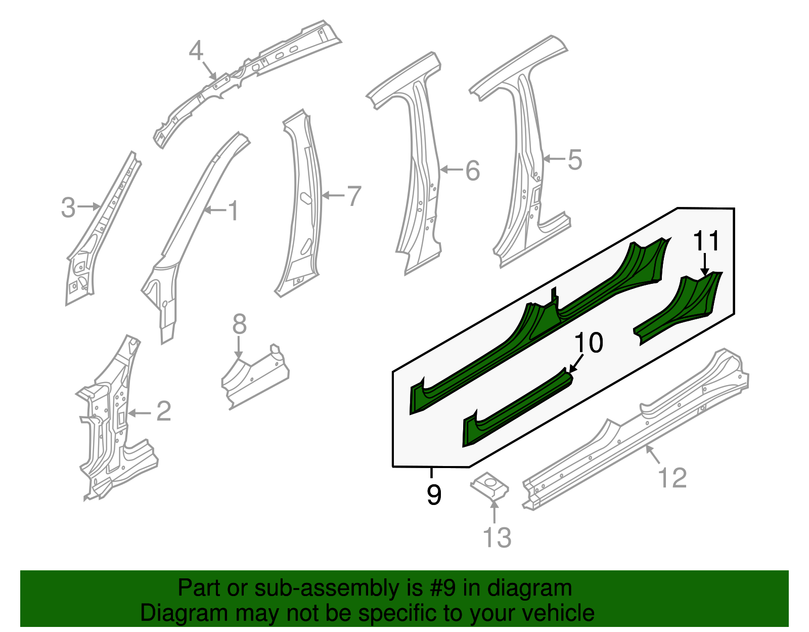 Outer Rocker Panel - Porsche (970-503-967-00-GRV)