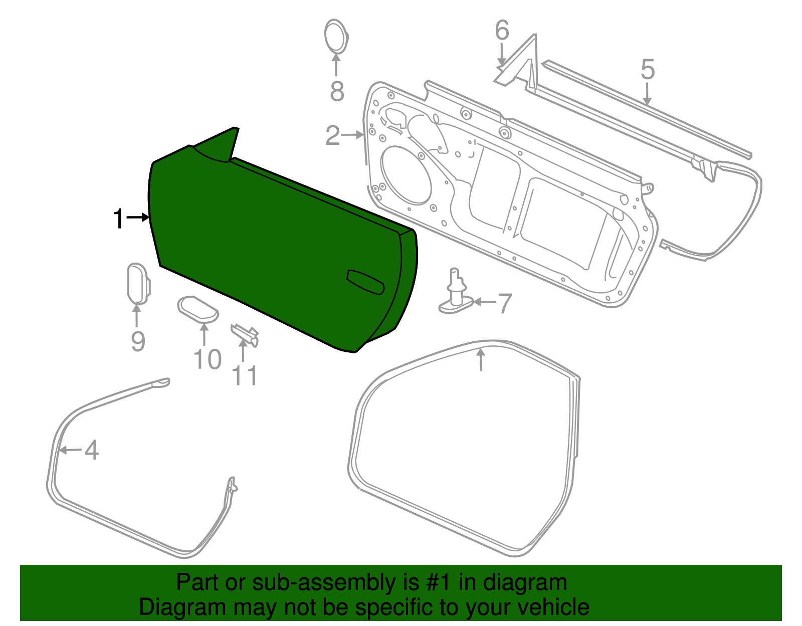 Door Shell - Porsche (997-531-011-06-GRV)
