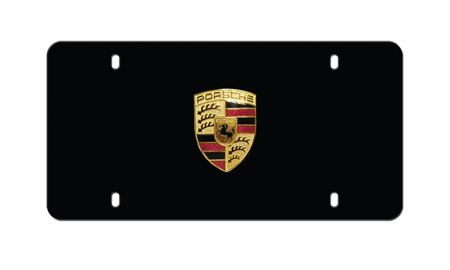 Porsche Badge Marque Plate - Matte Black - Porsche (PNA-701-003-99)