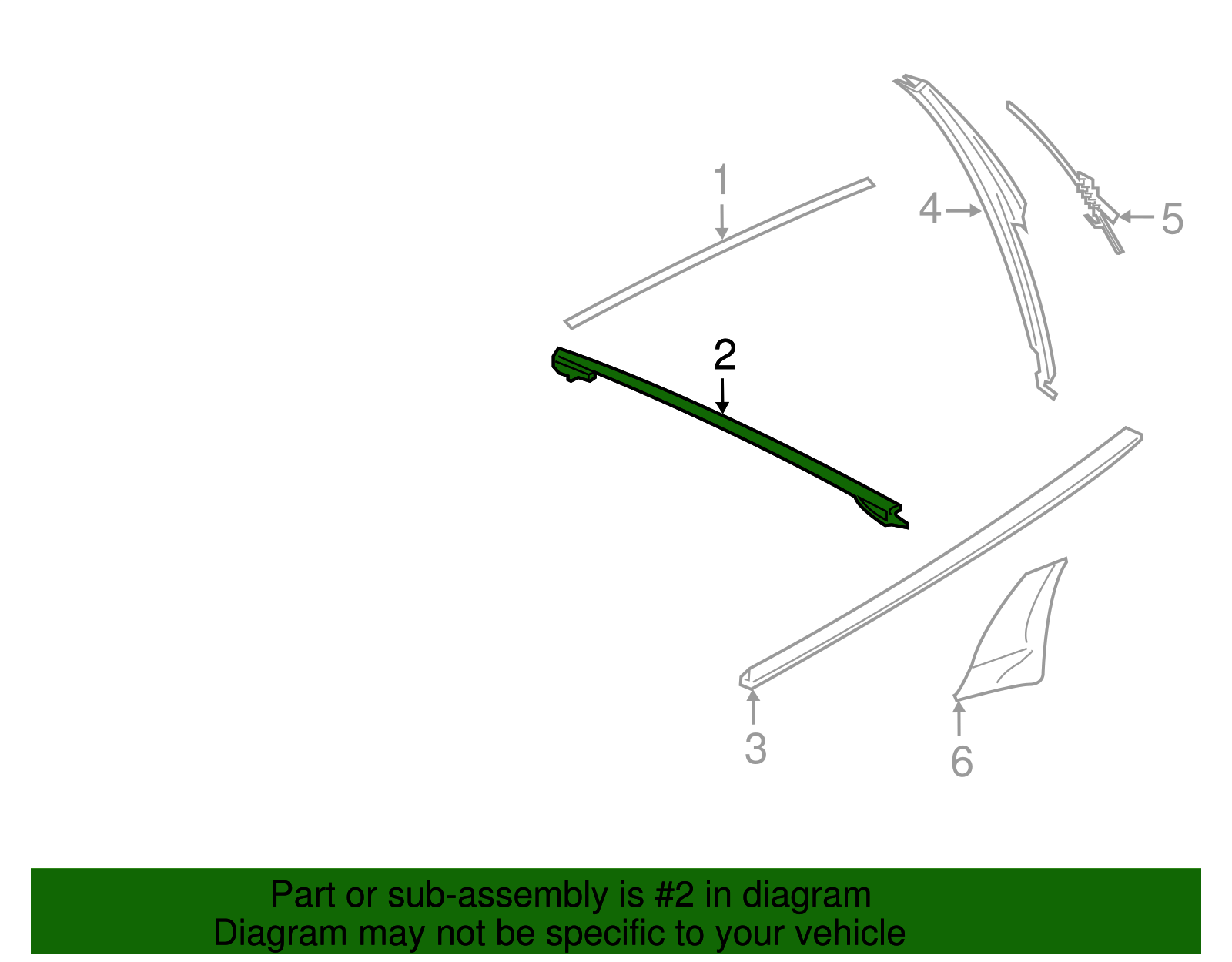 Frame Molding Gasket - Porsche (971-839-120-D)