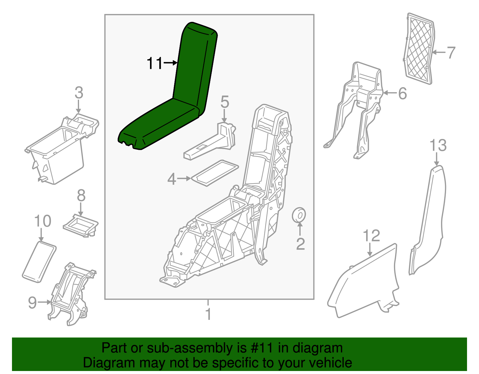 Console Lid - Porsche (970-553-421-01-OK6)