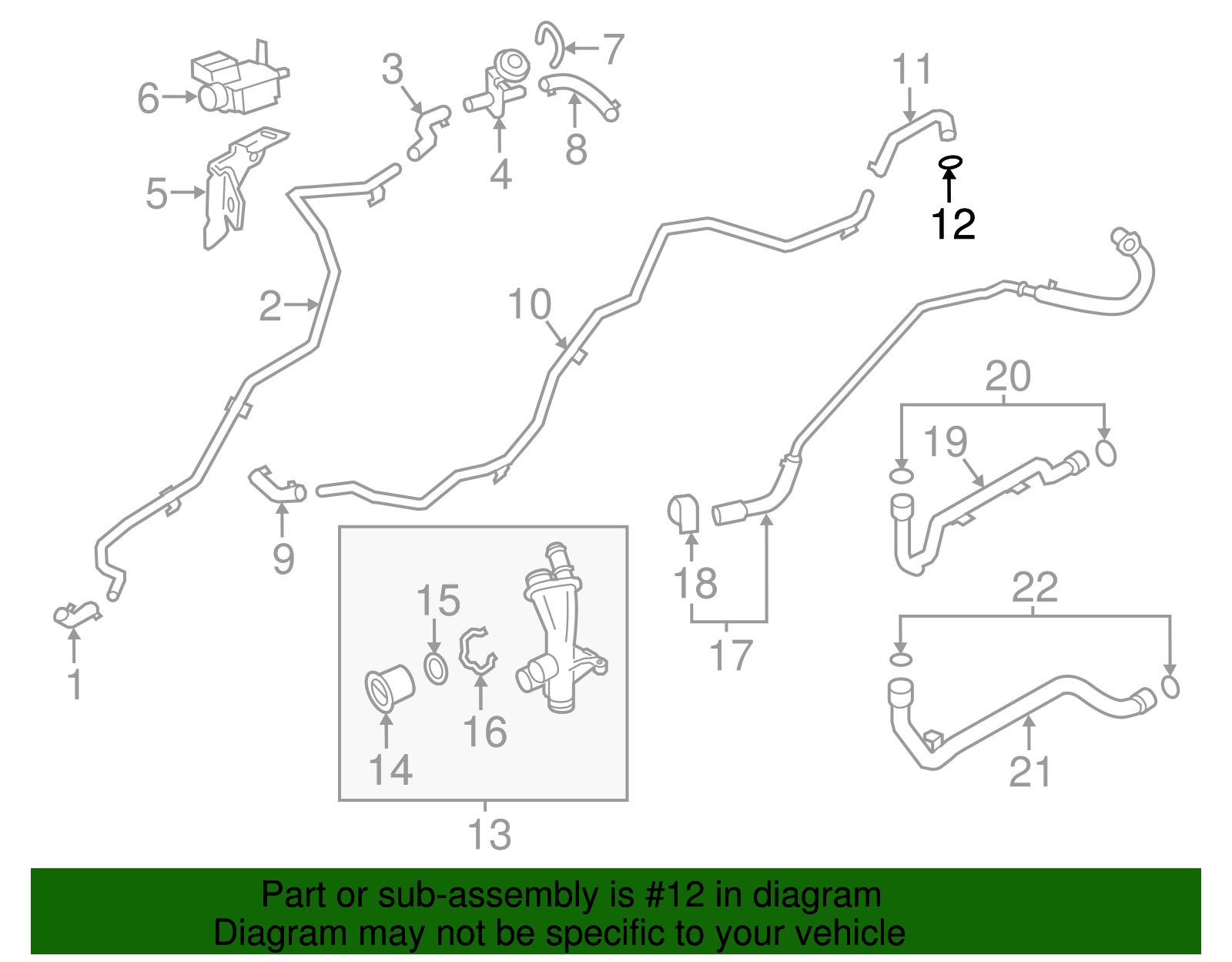 Radiator Coolant Hose O-Ring - Porsche (996-106-801-03)