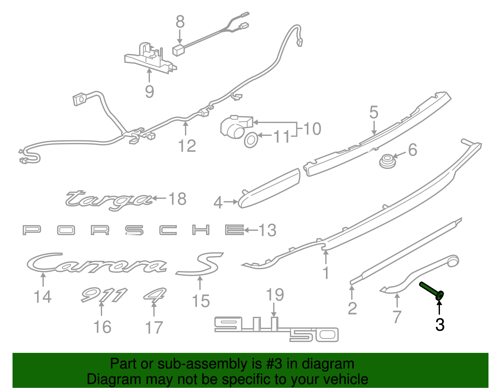 Retaining Strip Rivet - Porsche (999-190-191-30)