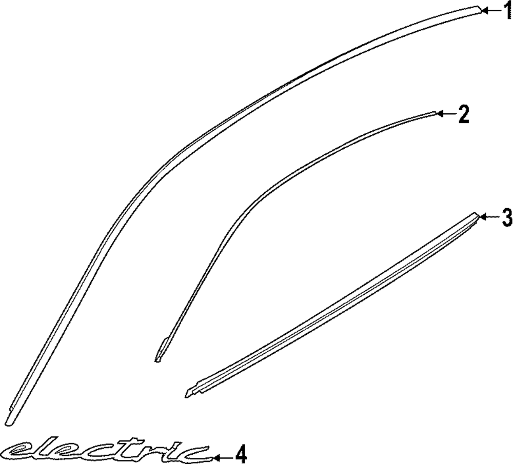 Upper Molding - Porsche (9J1-853-262-B-041)