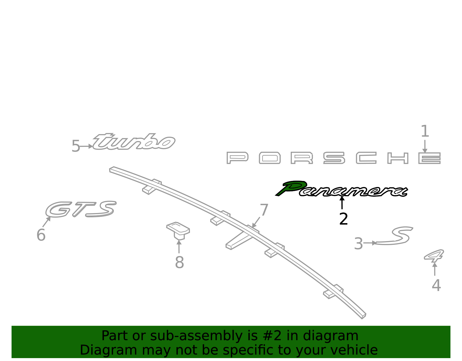 Nameplate - Porsche (971-853-675)