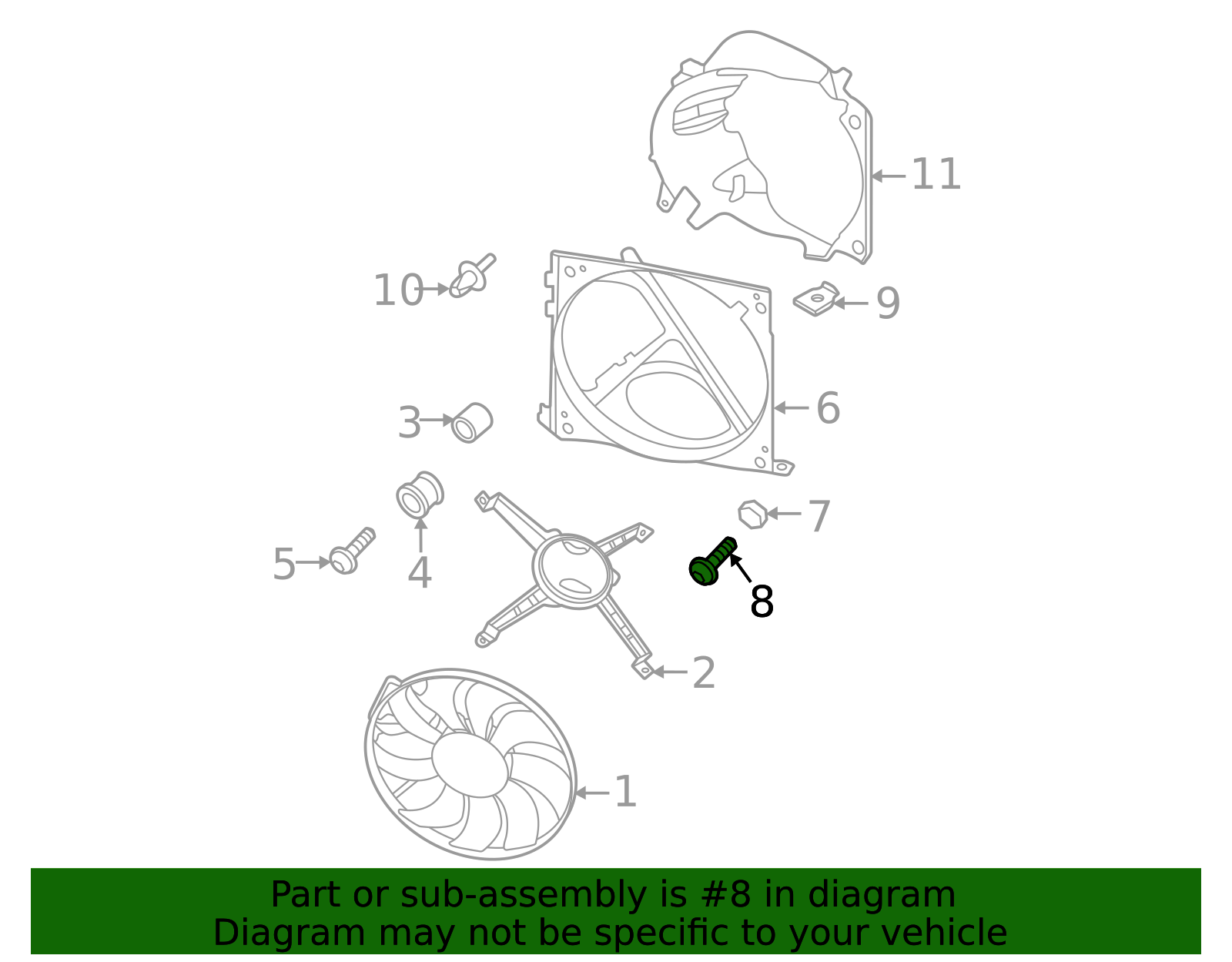 Bumper Cover Support Rail Screw - Porsche (PAF-008-438)