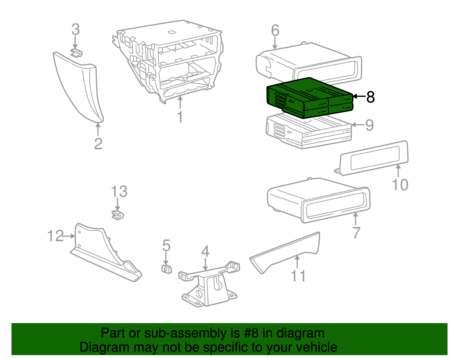 Console Compartment - Porsche (996-552-763-00)