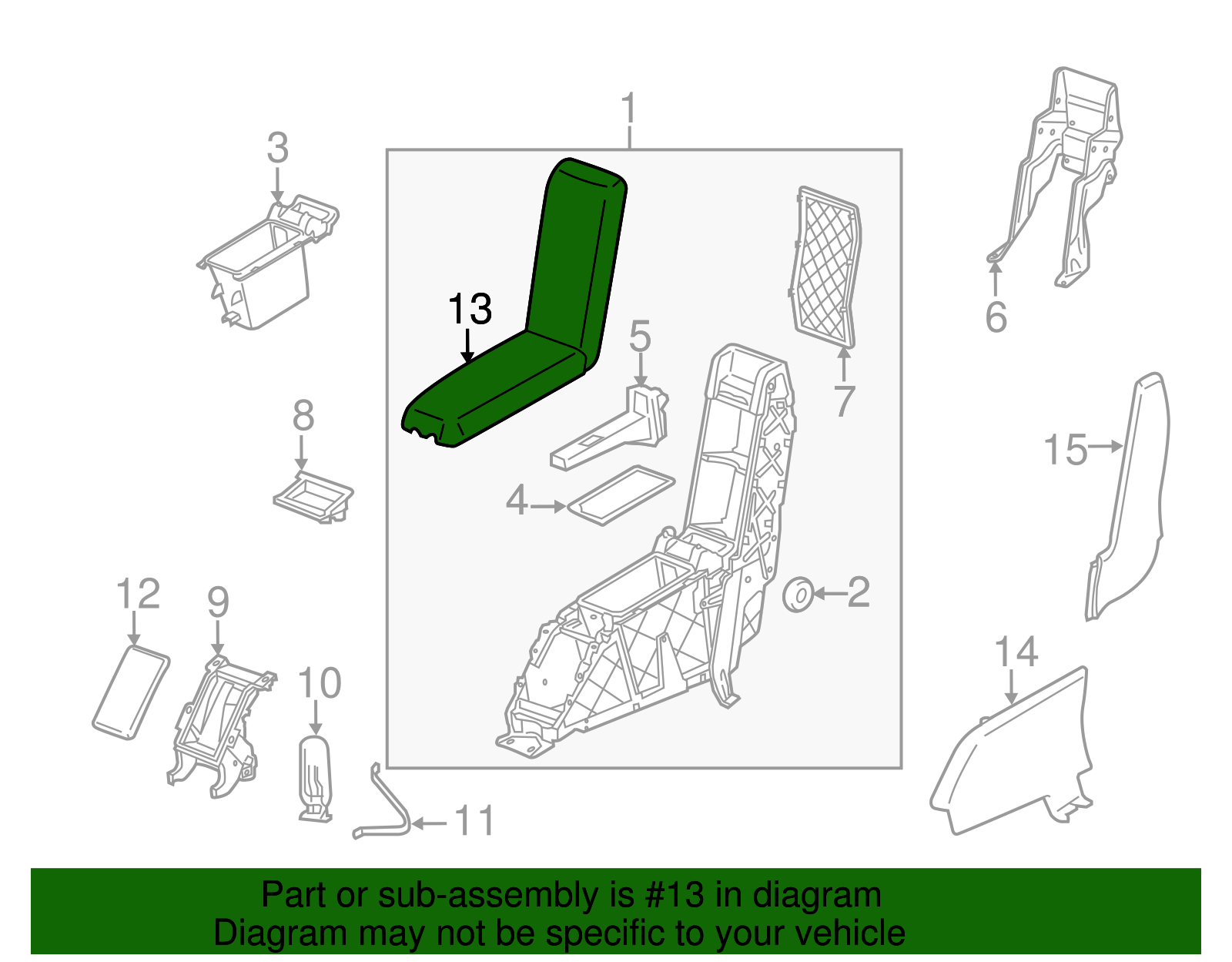 Console Lid - Porsche (970-553-421-01-6A0)