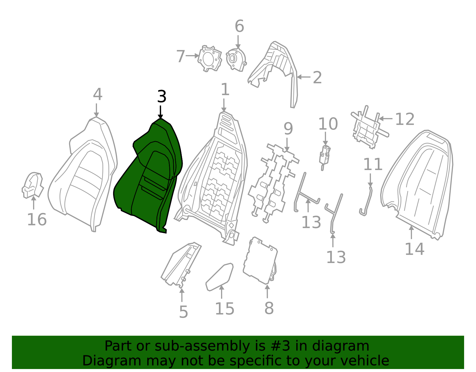 Seat Back Pad - Porsche (971-881-551-P)