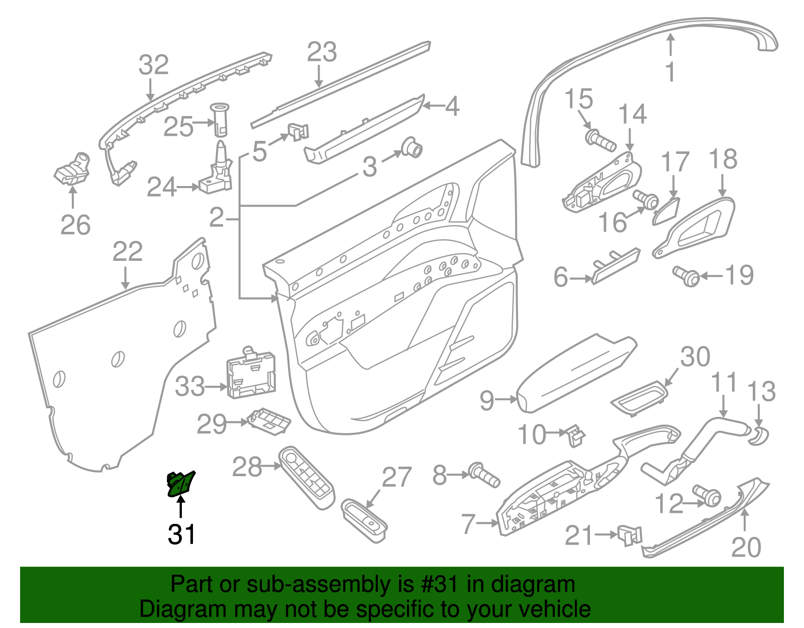 Lock Switch - Porsche (7PP-962-107-E-IVI)