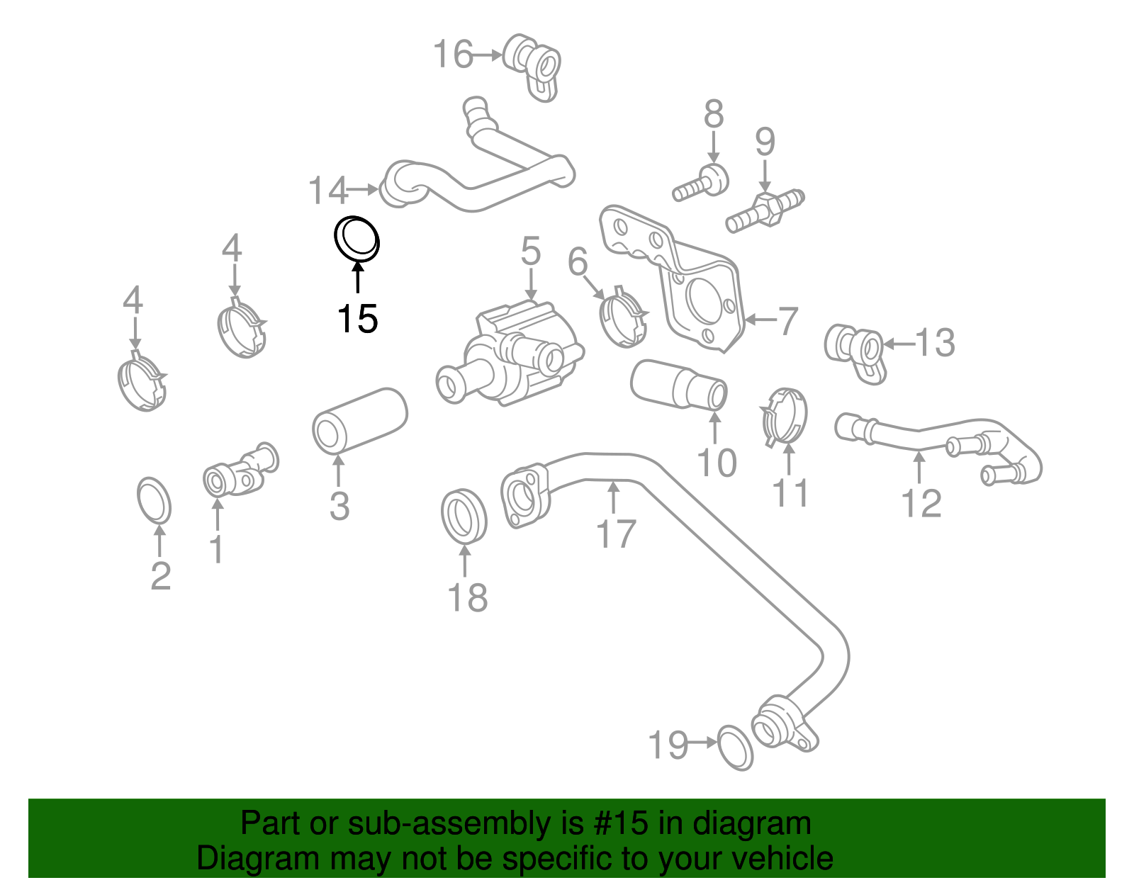 Engine Coolant Pipe O-Ring - Porsche (9A7-005-652-00)
