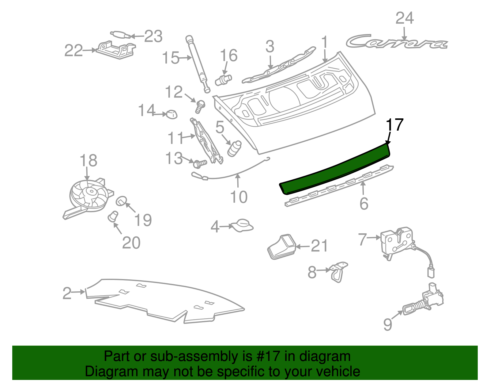 Reflector Panel - Porsche (997-512-259-05)