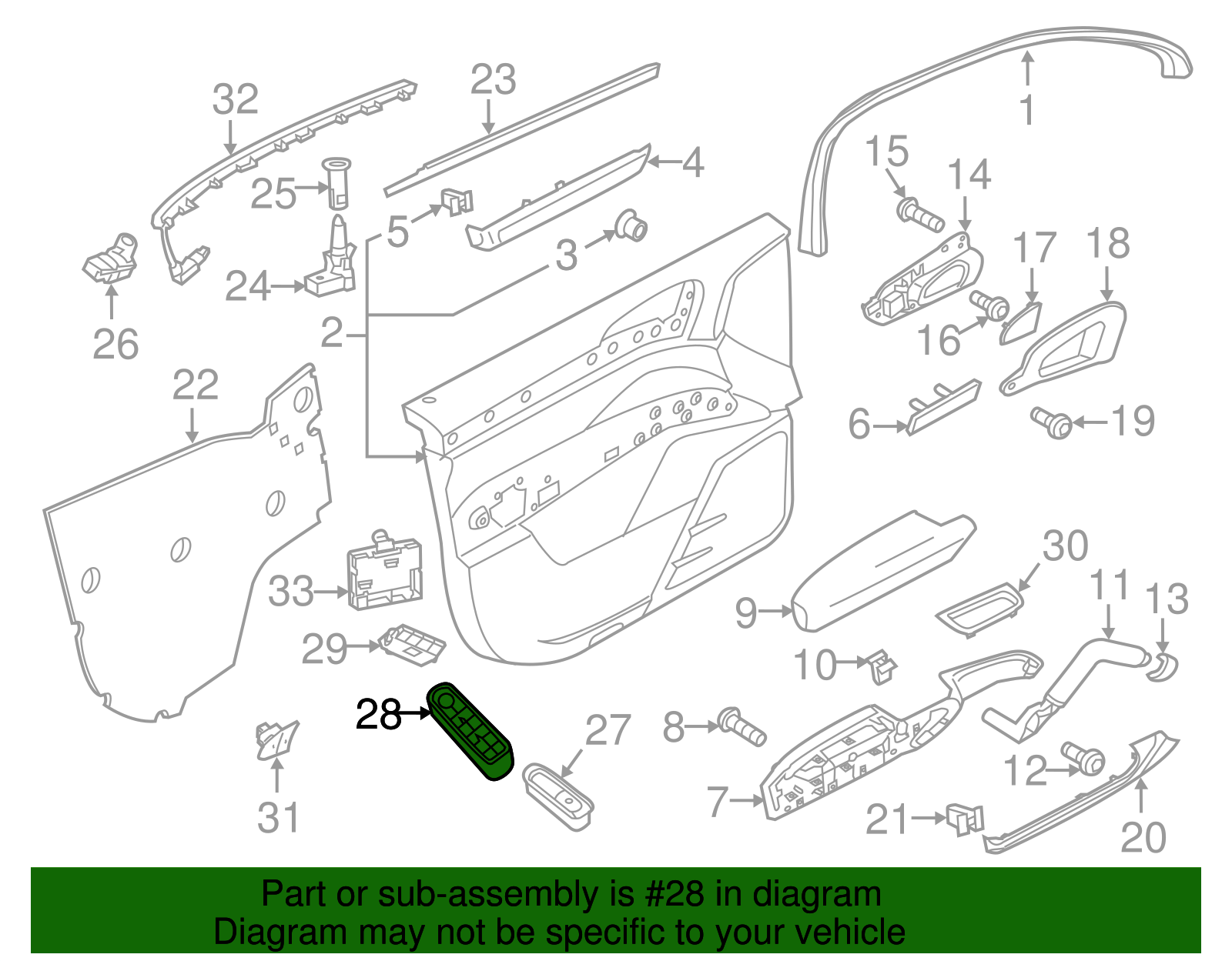 Window Switch - Porsche (7PP-959-858-AG-DML)