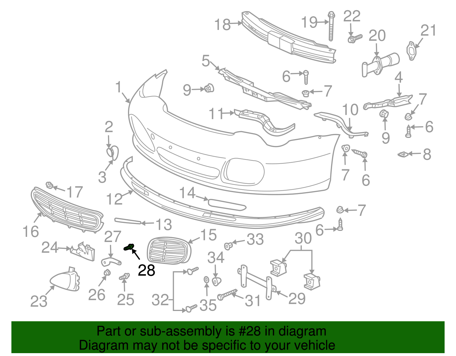 Lower Trim Screw - Porsche (900-067-148-01)