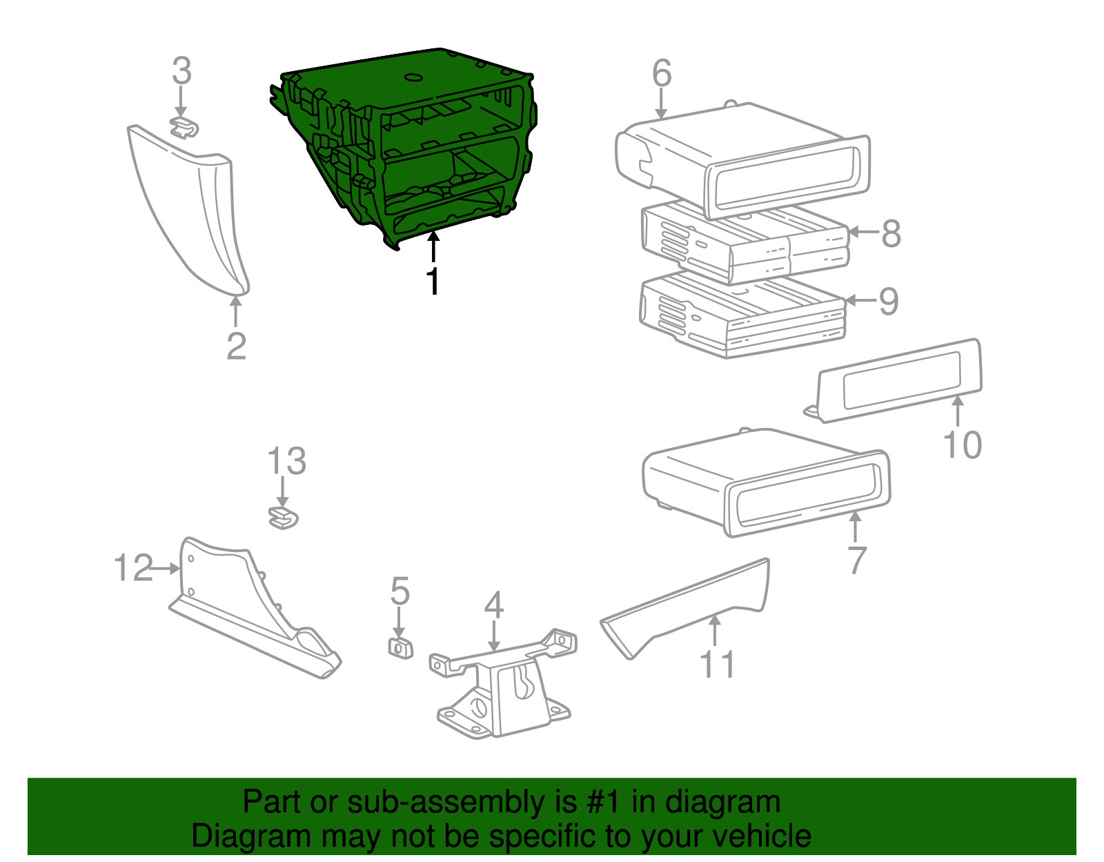Console Housing - Porsche (996-552-115-02-01C)