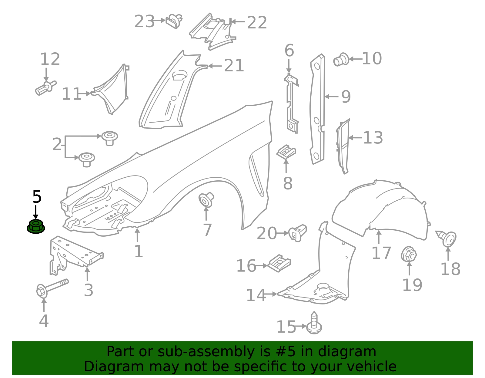 Front Mount Bracket Nut - Porsche (9A7-007-866-00)