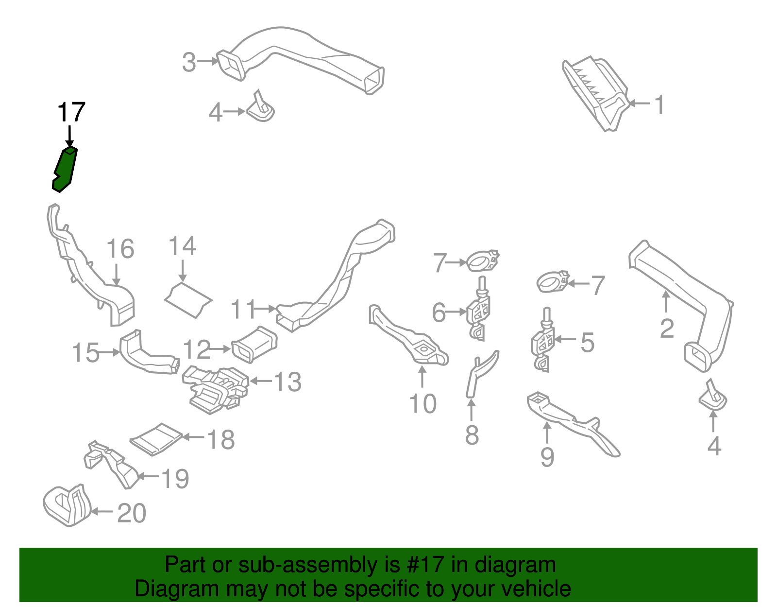 Air Outlet - Porsche (971-815-682)