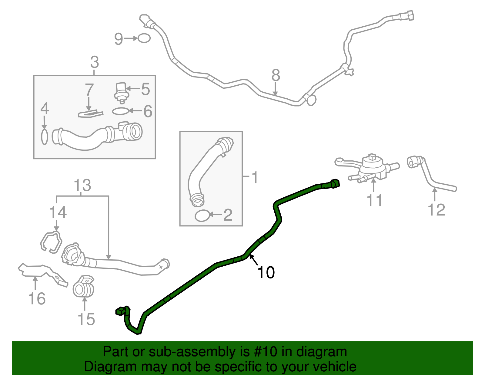 Engine Coolant Overflow Hose - Porsche (970-106-310-15)
