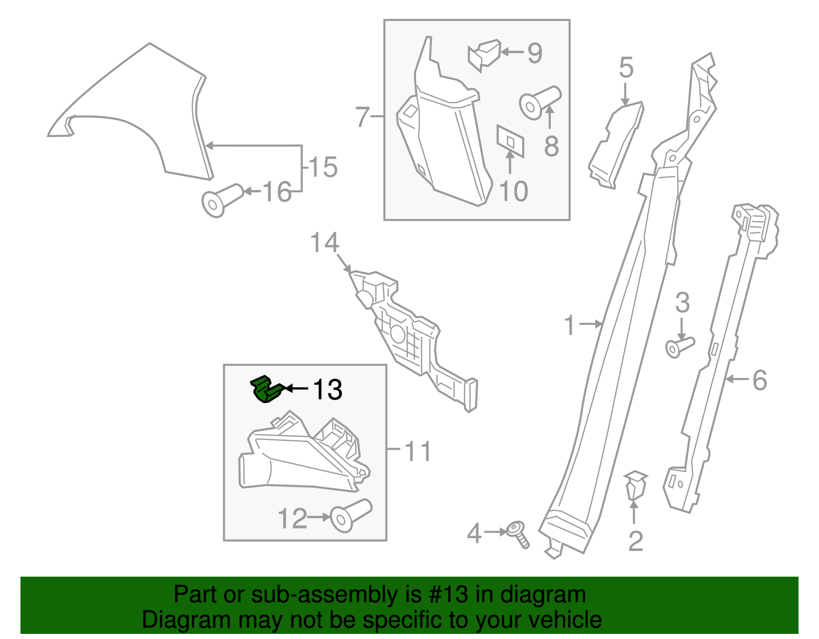 Lower Molding Clip - Porsche (9A7-867-190-A)
