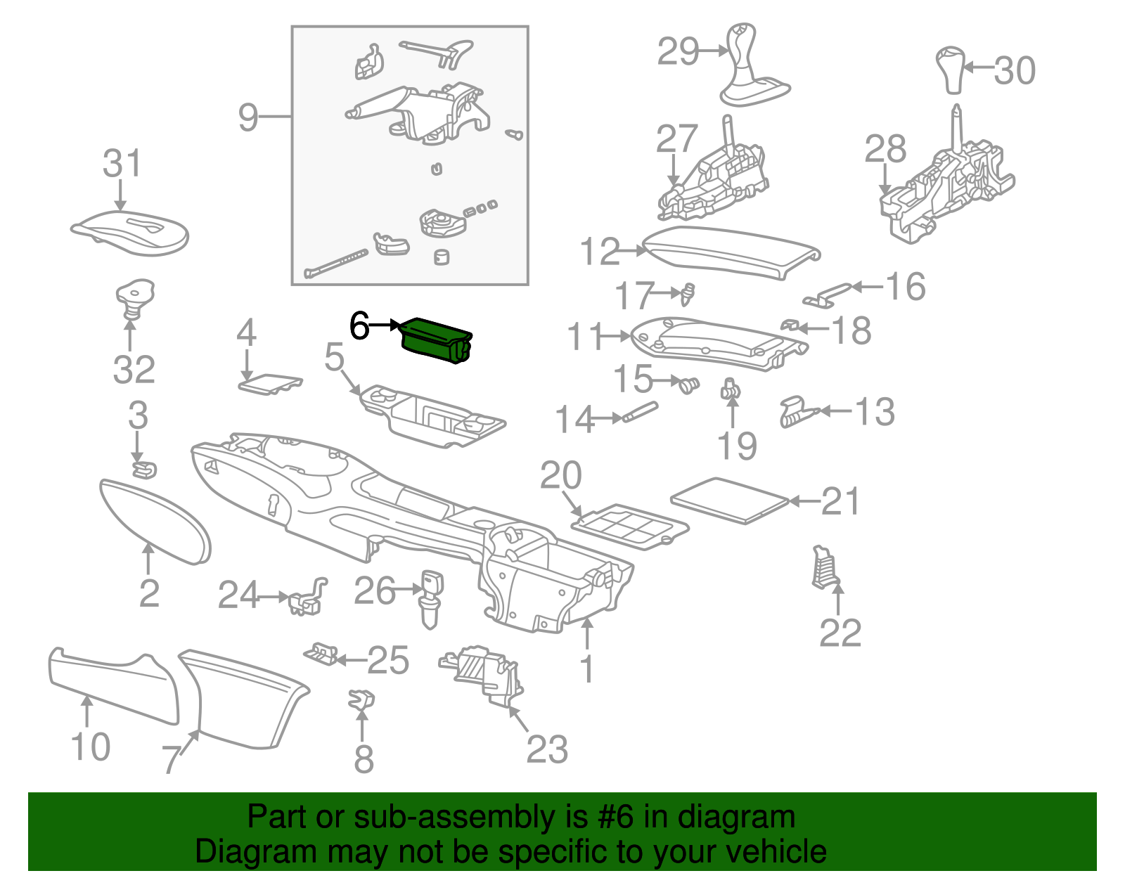 Ash Tray - Porsche (996-552-595-01-B13)